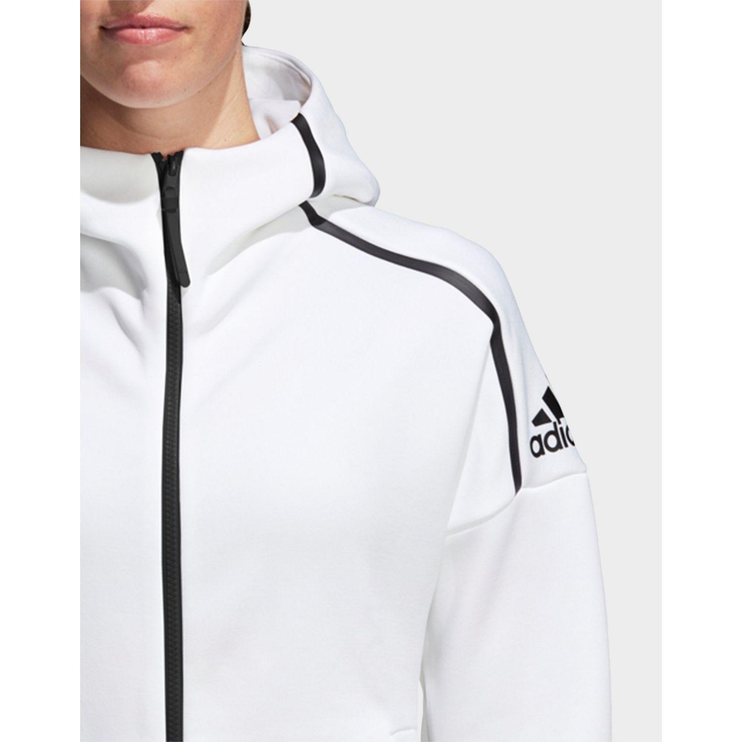 Adidas Z N E Fast Release Hoodie In White Lyst