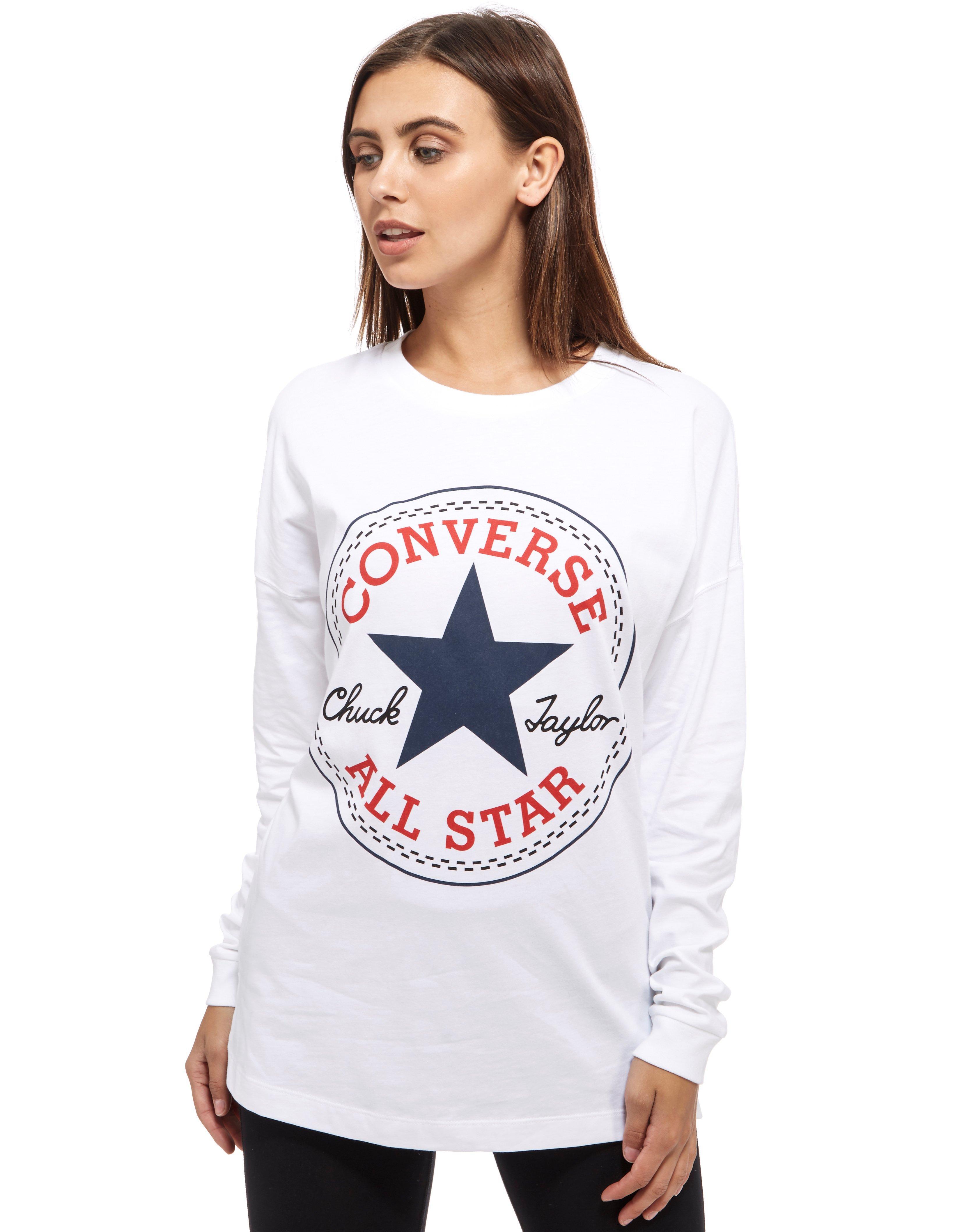 women's long sleeve converse top