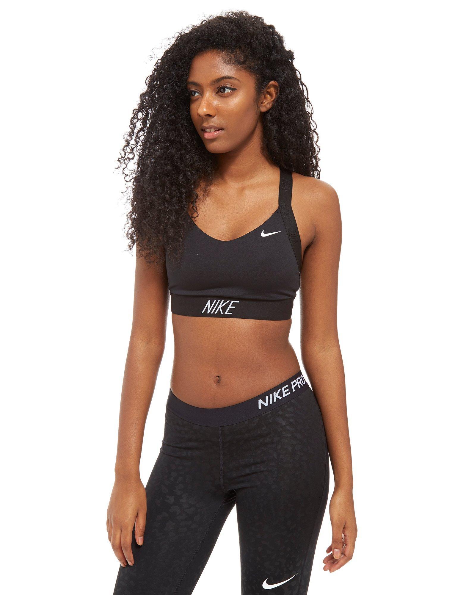 nike training pro indy bra in black