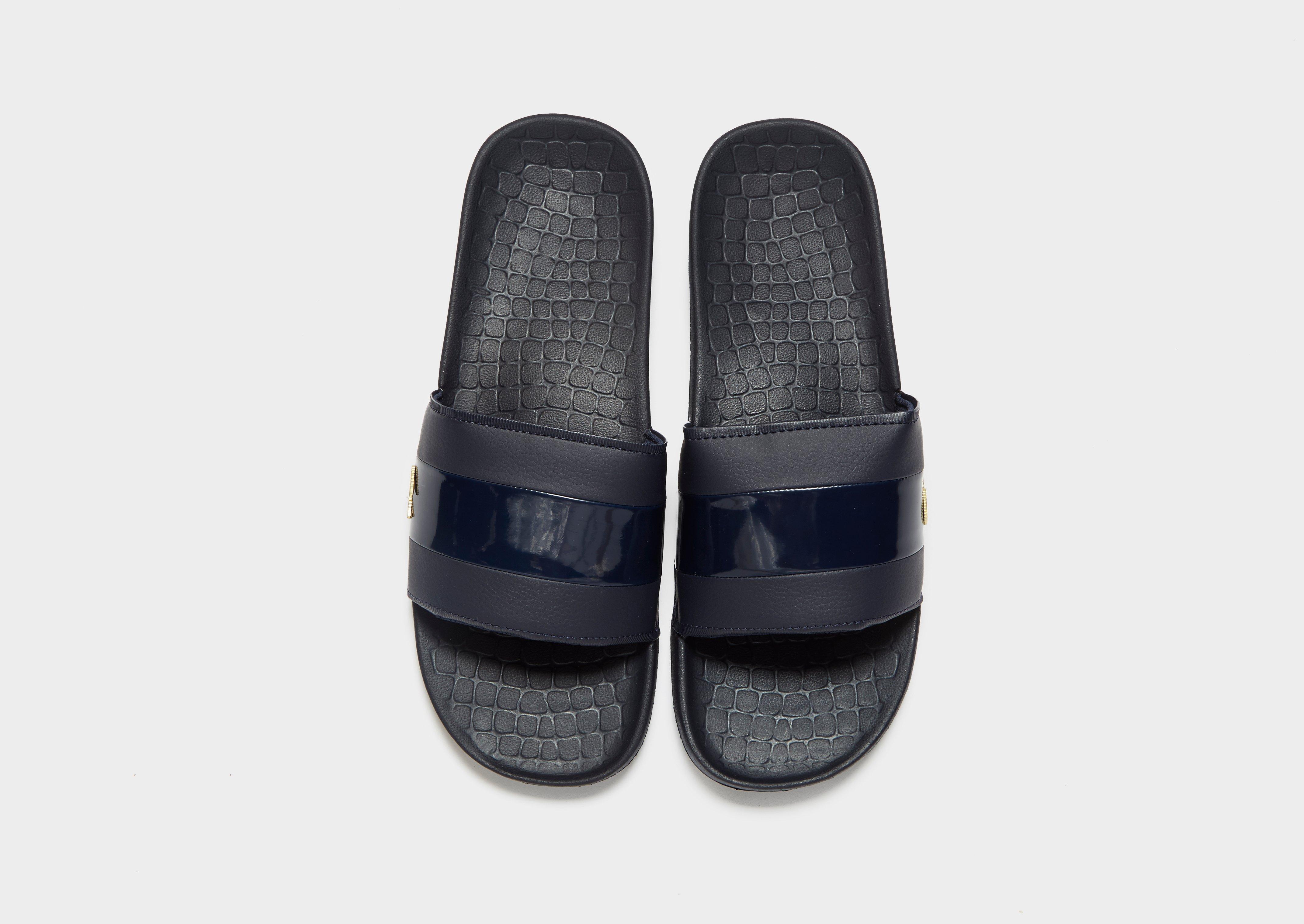 lacoste frasier deluxe slides black