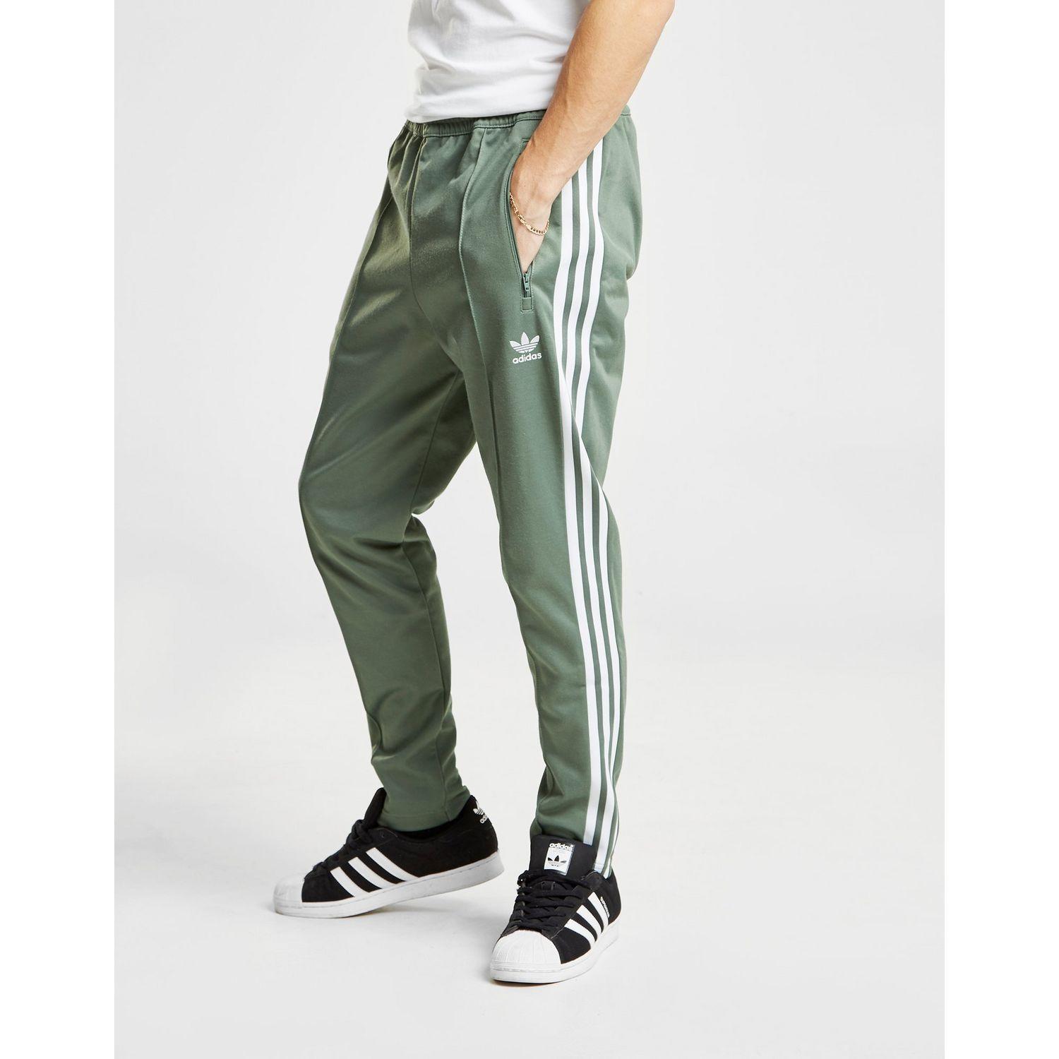 adidas beckenbauer track pants green