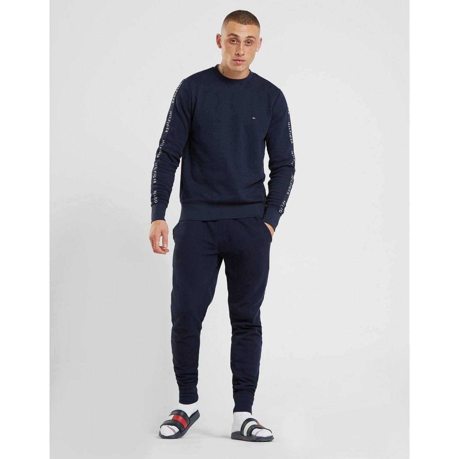 tommy hilfiger sleeve tape crew sweatshirt