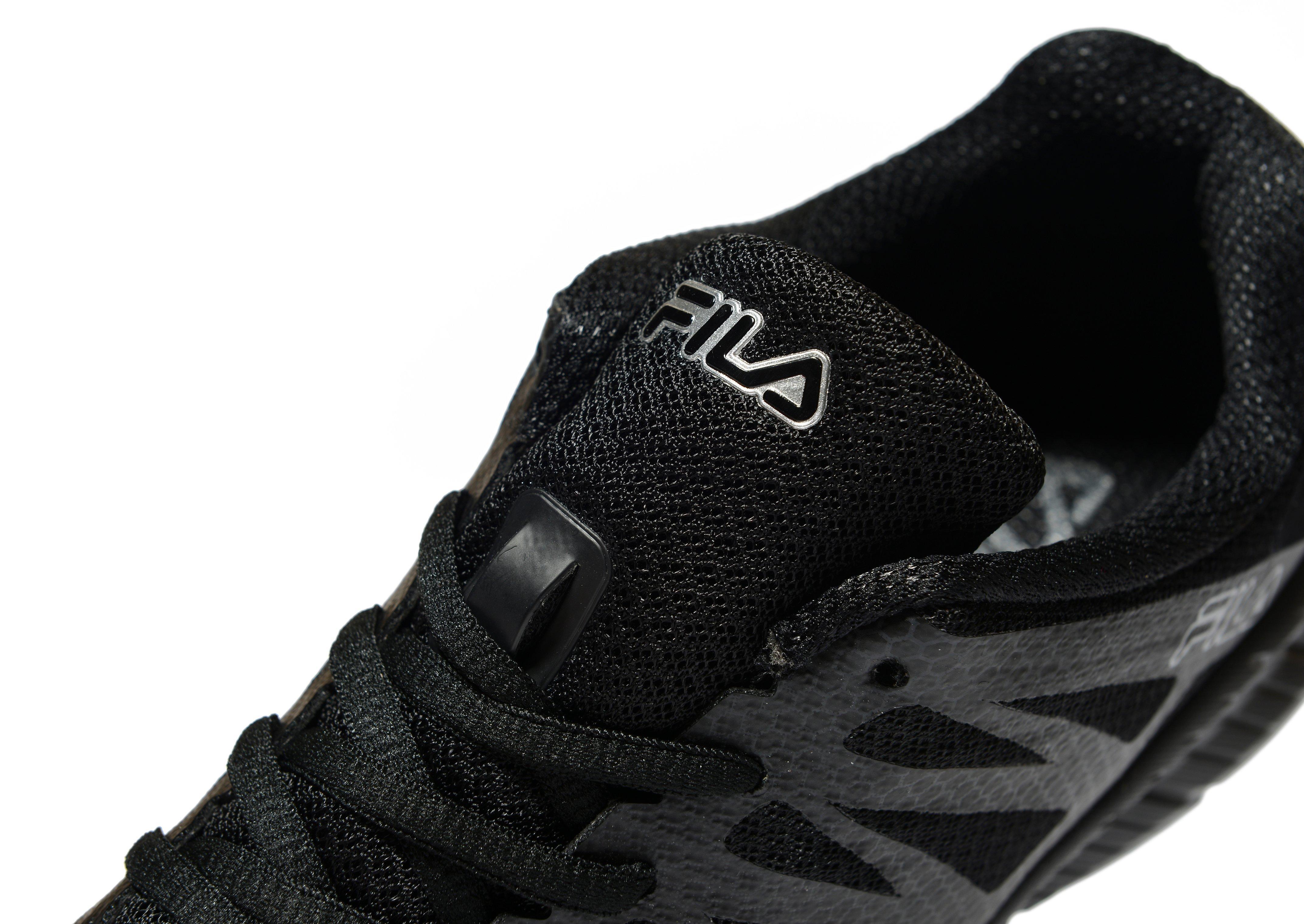 jd black fila trainers
