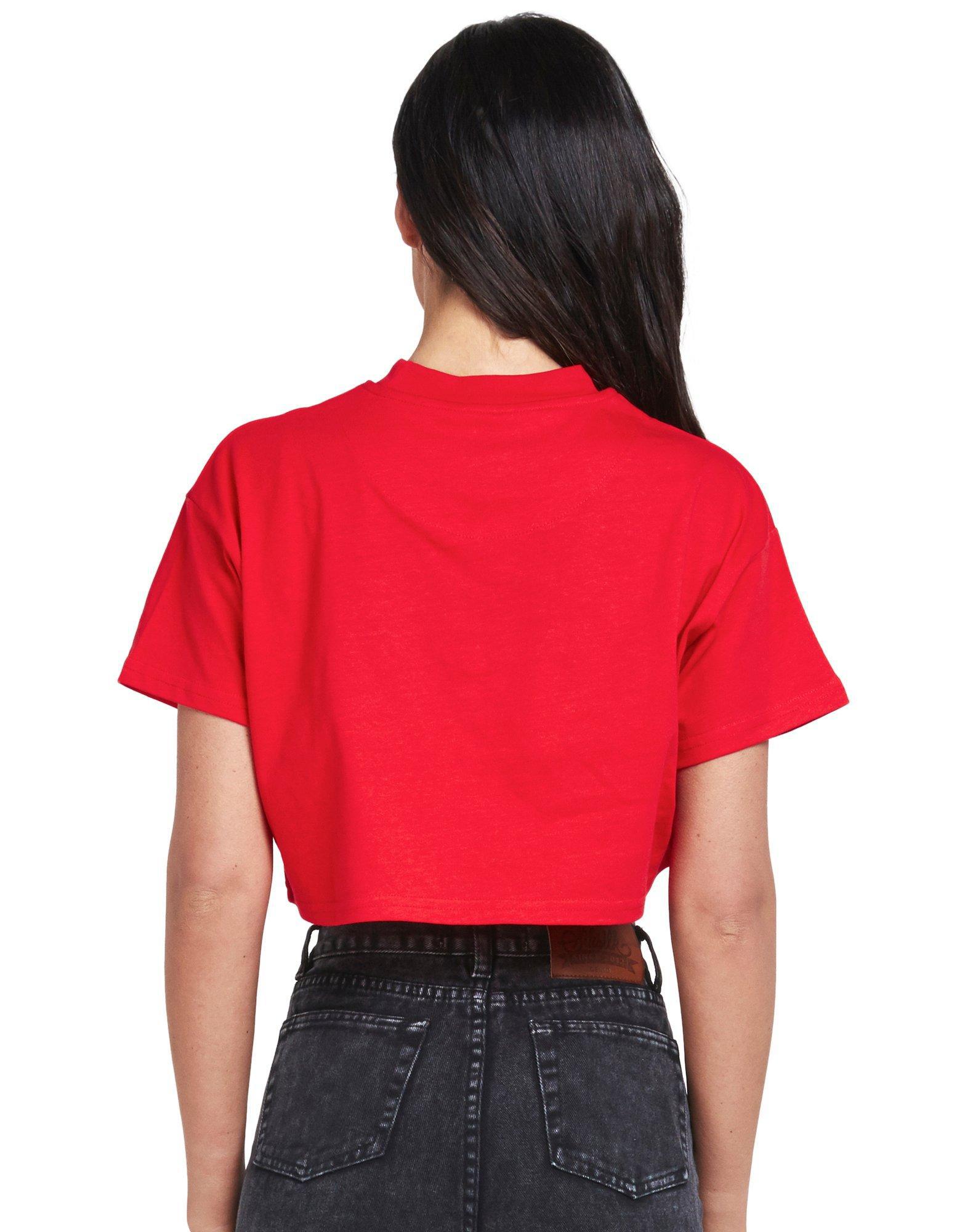 Lyst - Siksilk Crop Logo T-shirt in Red