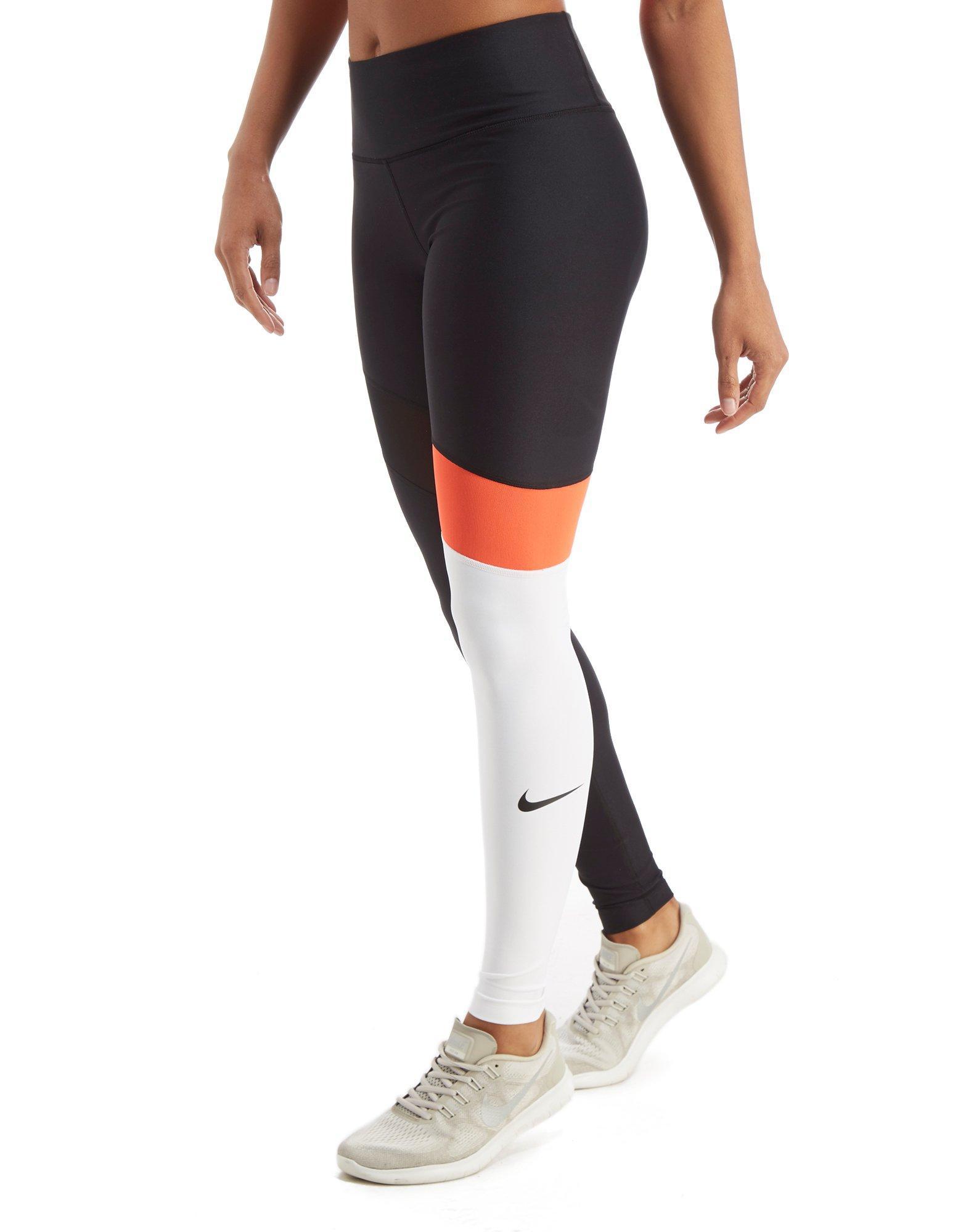 nike training colour block tights women's