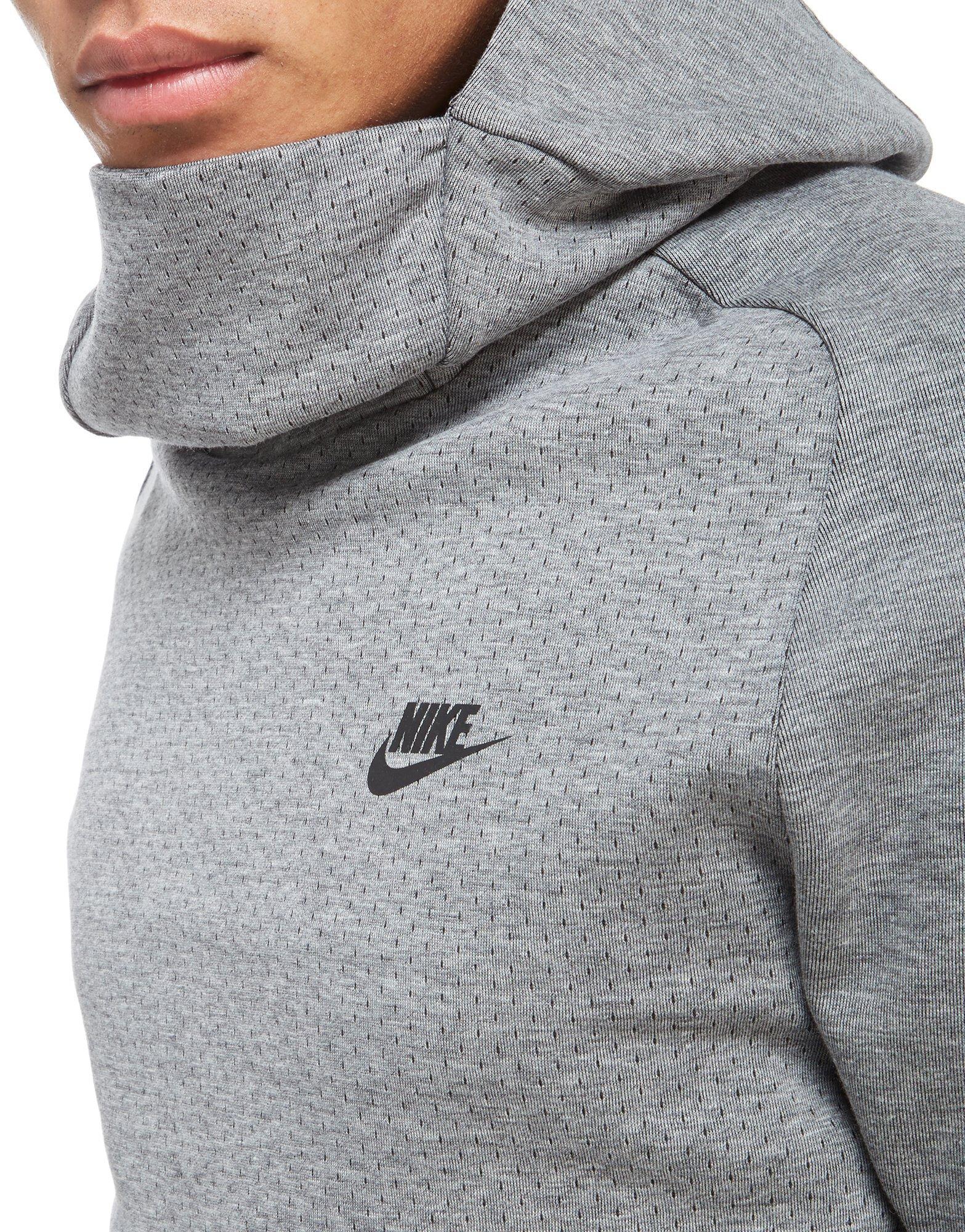 Nike Tech Fleece Mesh Overhead Hoody in Gray for Men | Lyst