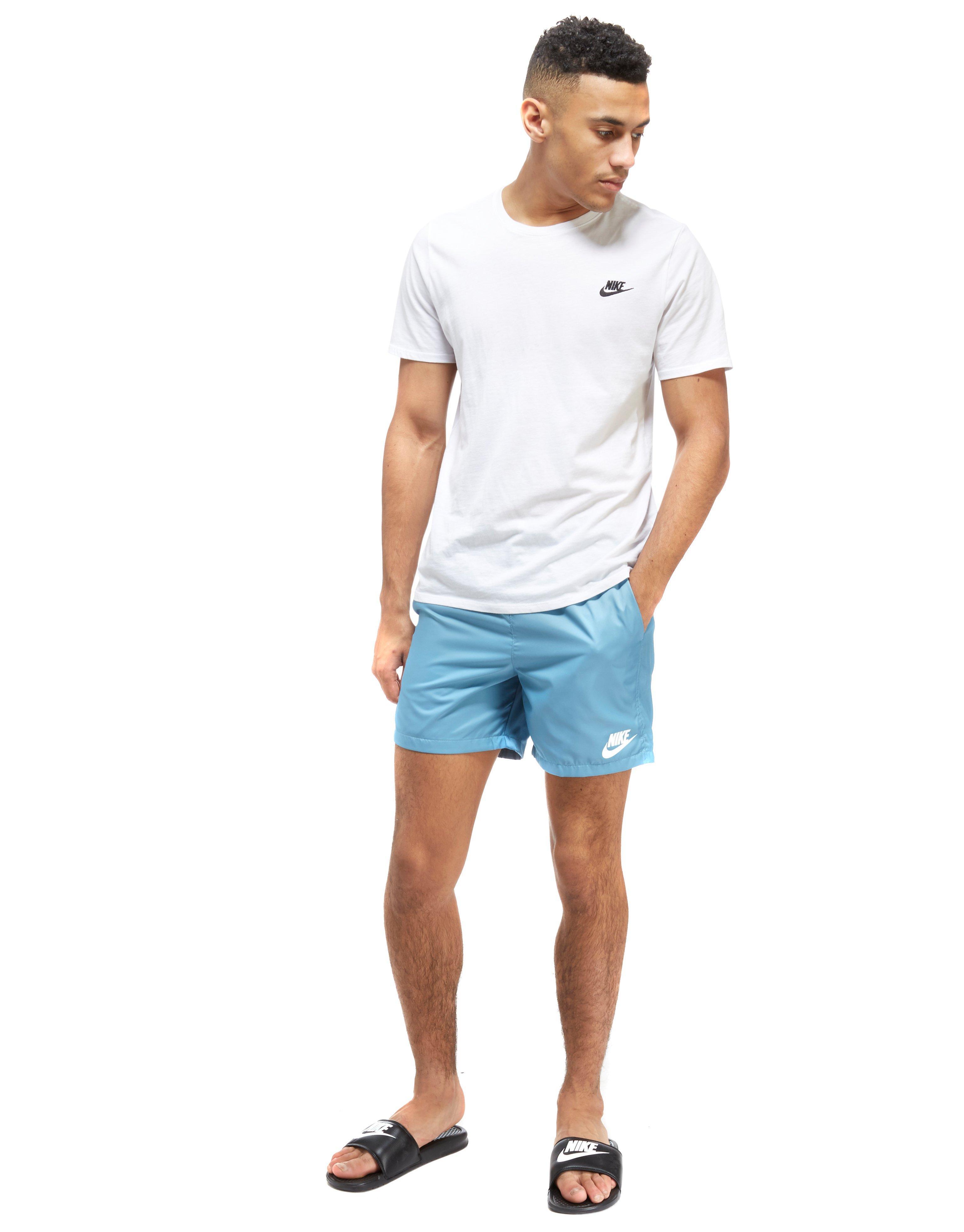 nike woven shorts cerulean