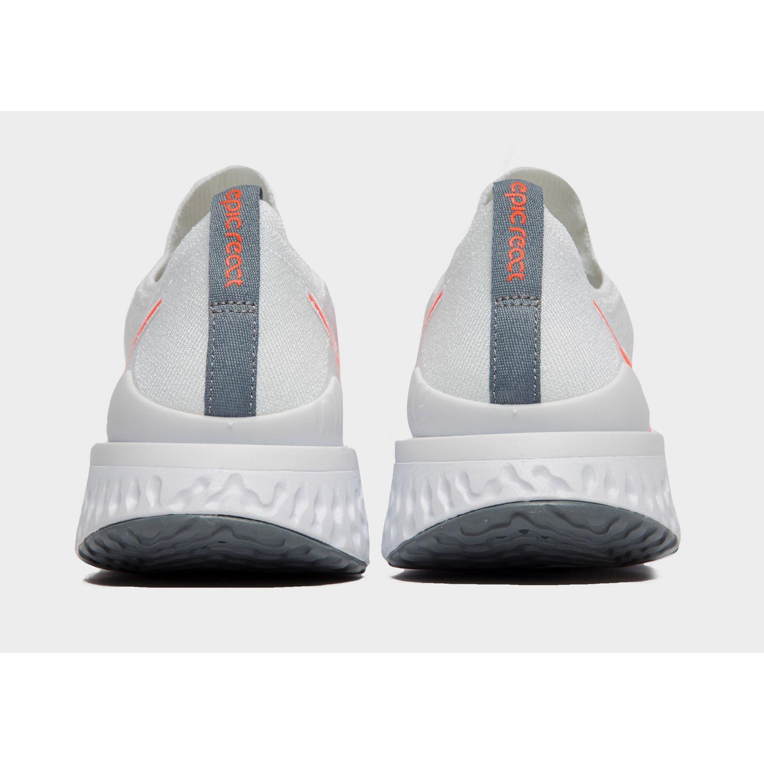 nike epic react white orange