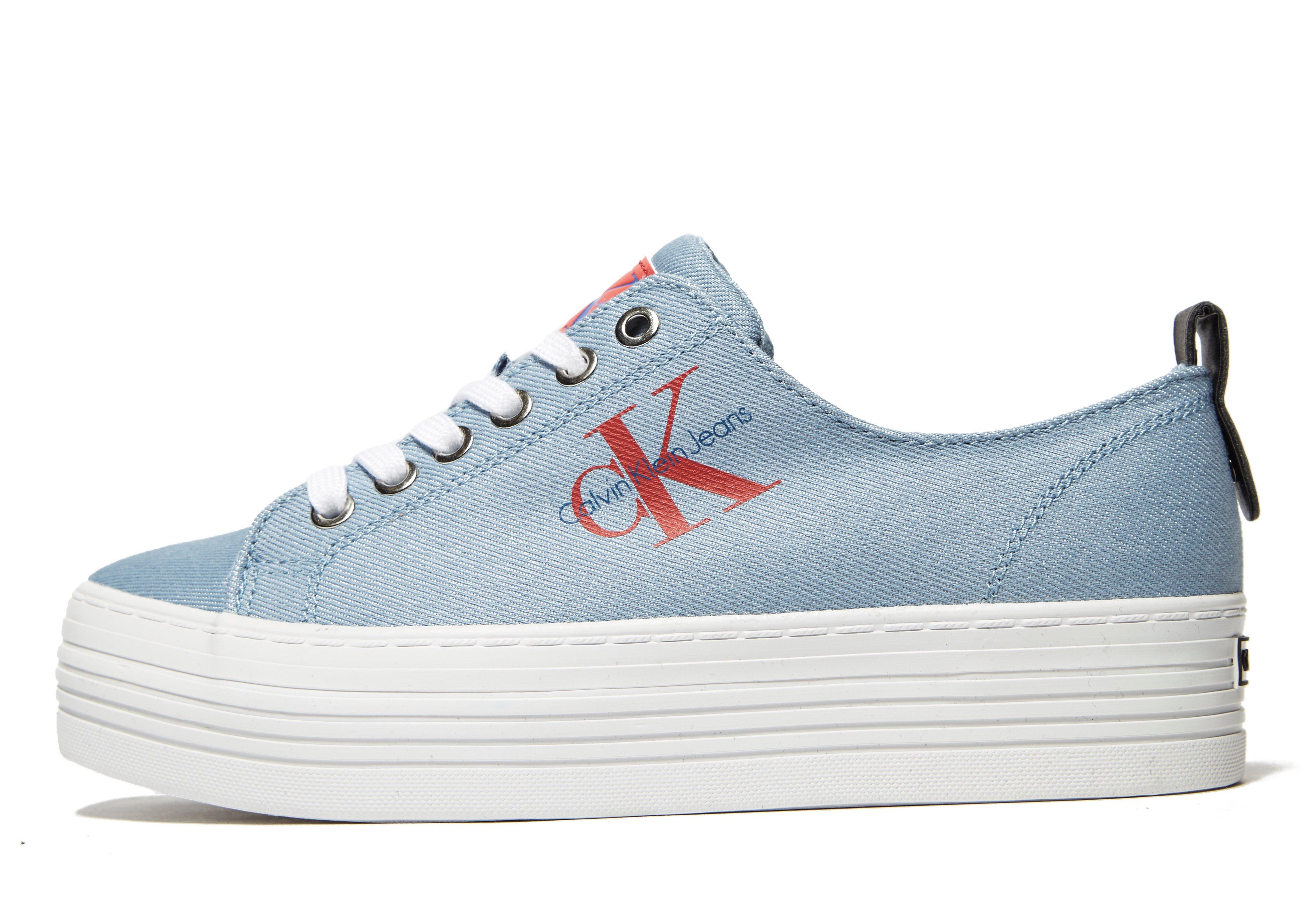 Fashion shoes | Calvin Klein Zolah Black Canvas Flatform Sneakers | Modysta