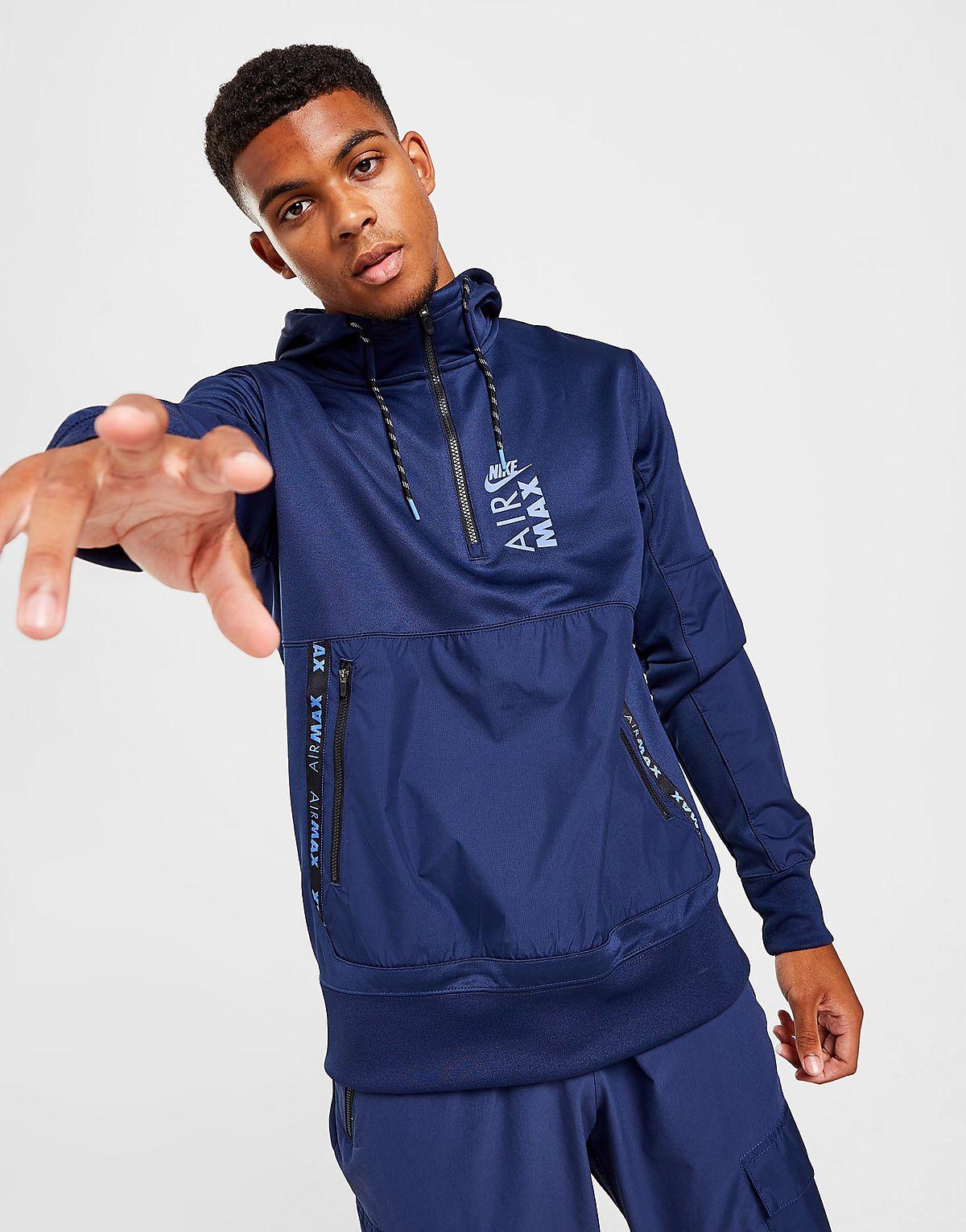Nike Air Max 1/2 Zip Hoodie in Blue for Men | Lyst UK
