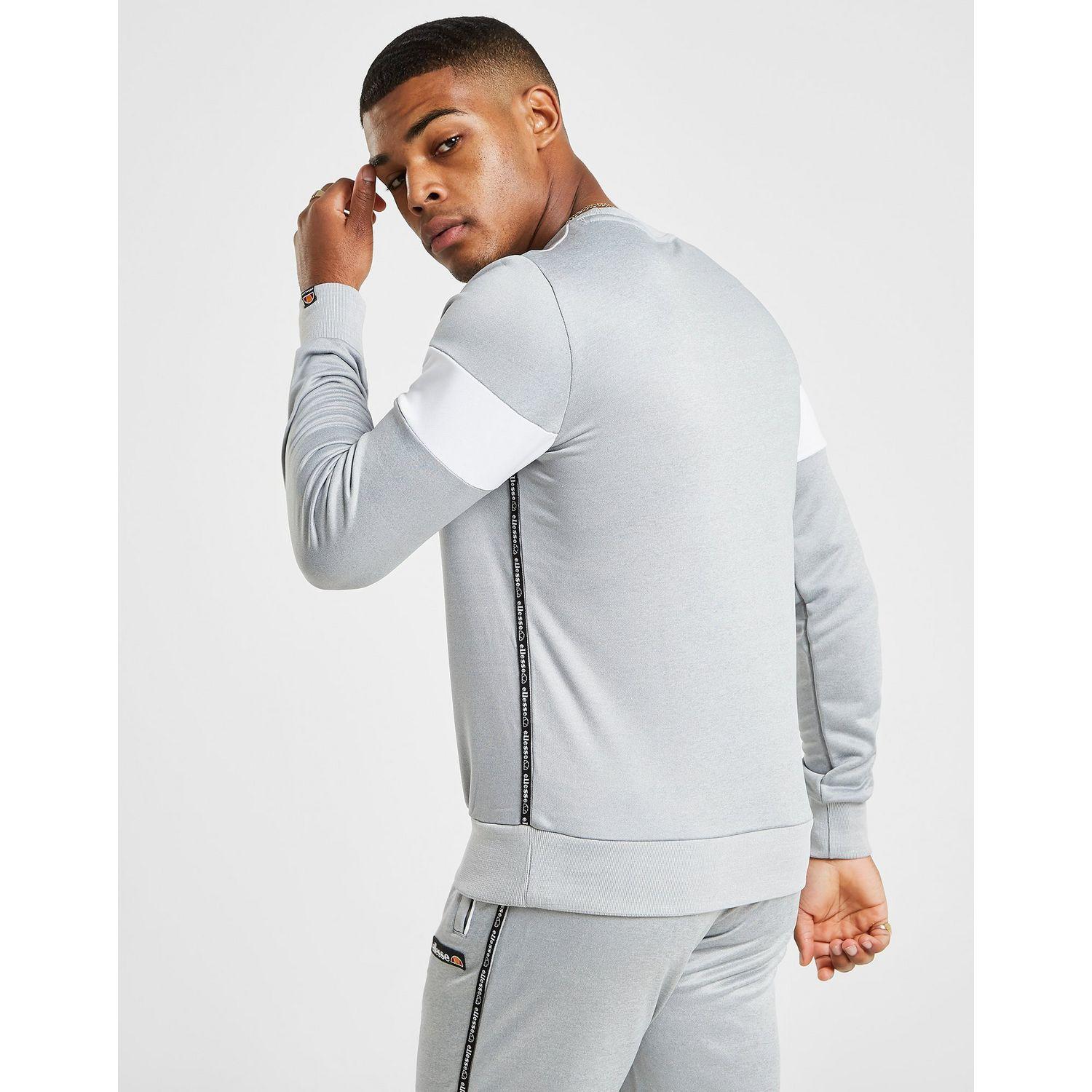 Ellesse Synthetic Bostio Poly Crew Sweatshirt in Grey/White (Grey) for Men  - Lyst
