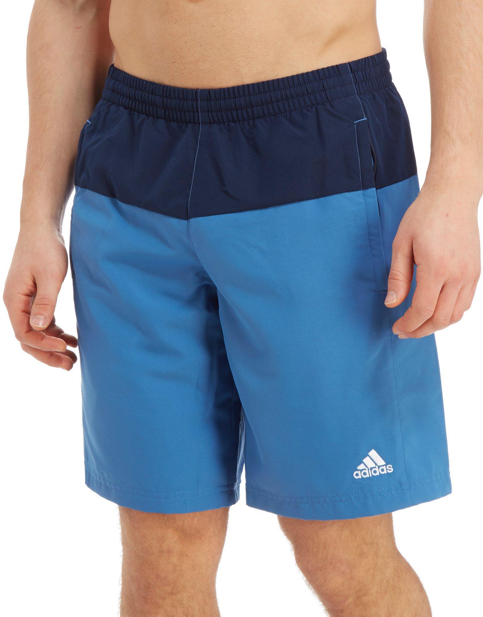adidas colour block swim shorts