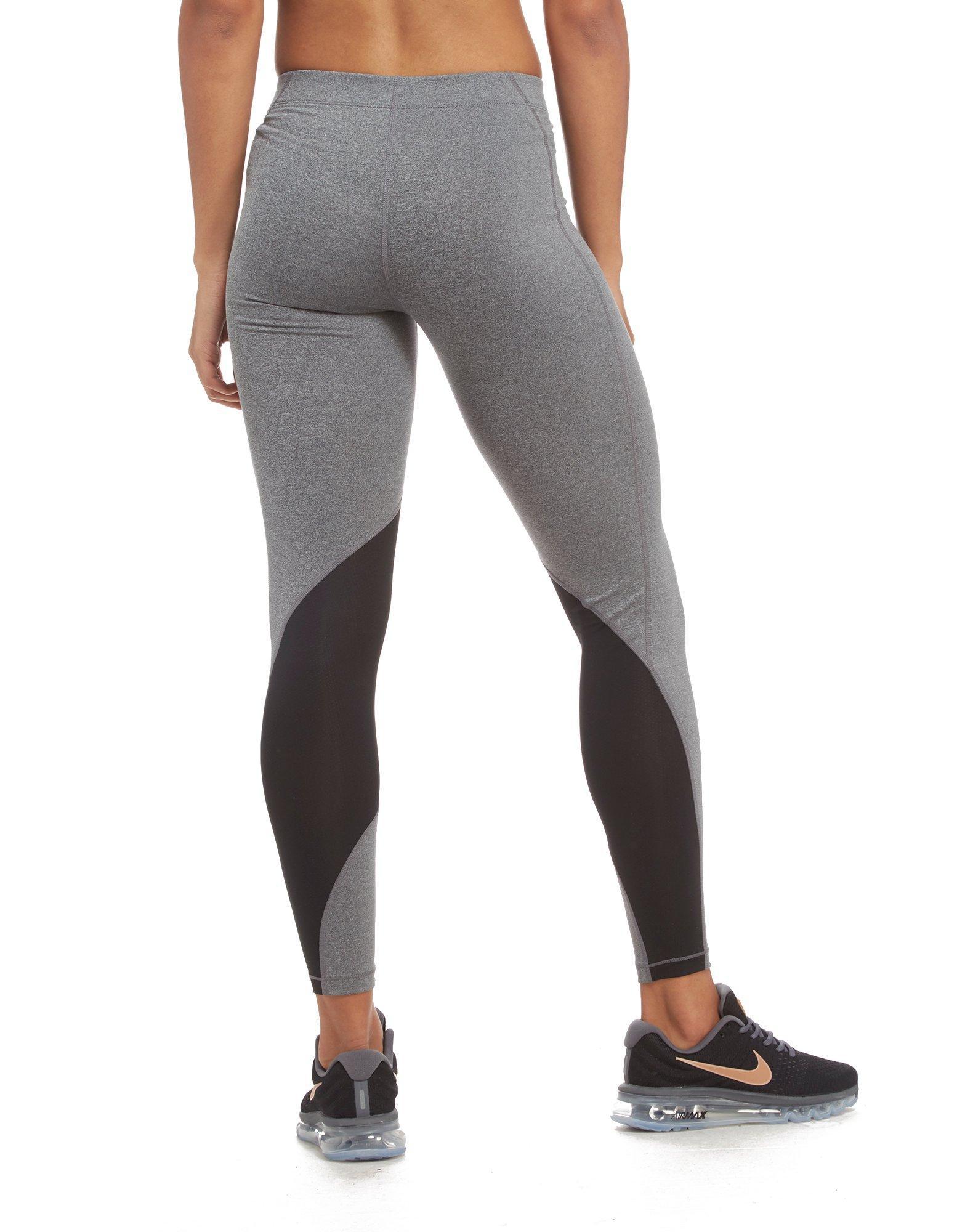 Nike Synthetic Pro Training Leggings in Grey/Black (Grey) - Lyst