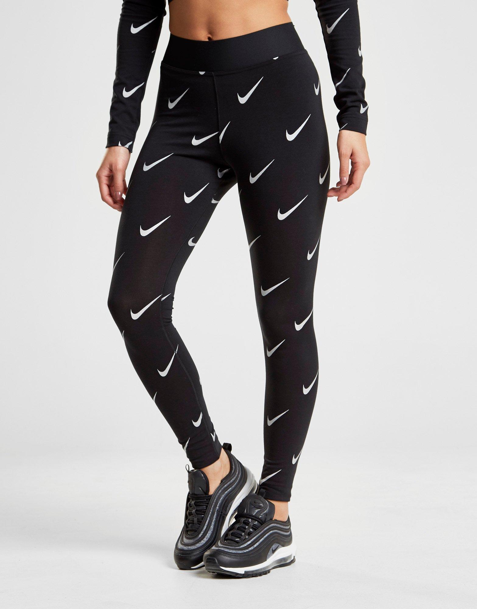nike leggings with checks all over
