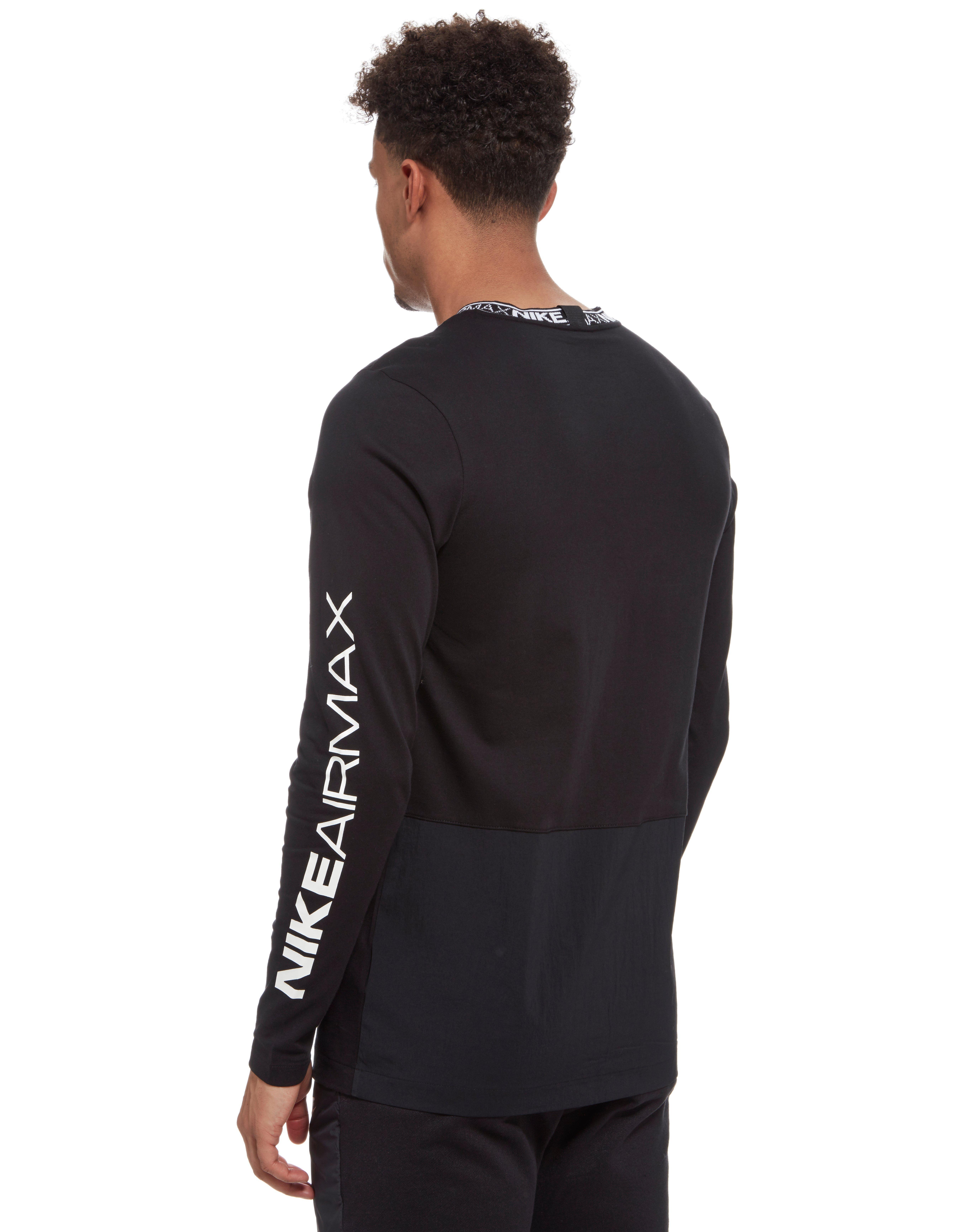 Nike Air Max Long Sleeve Jacquard T-shirt in Black for Men - Lyst