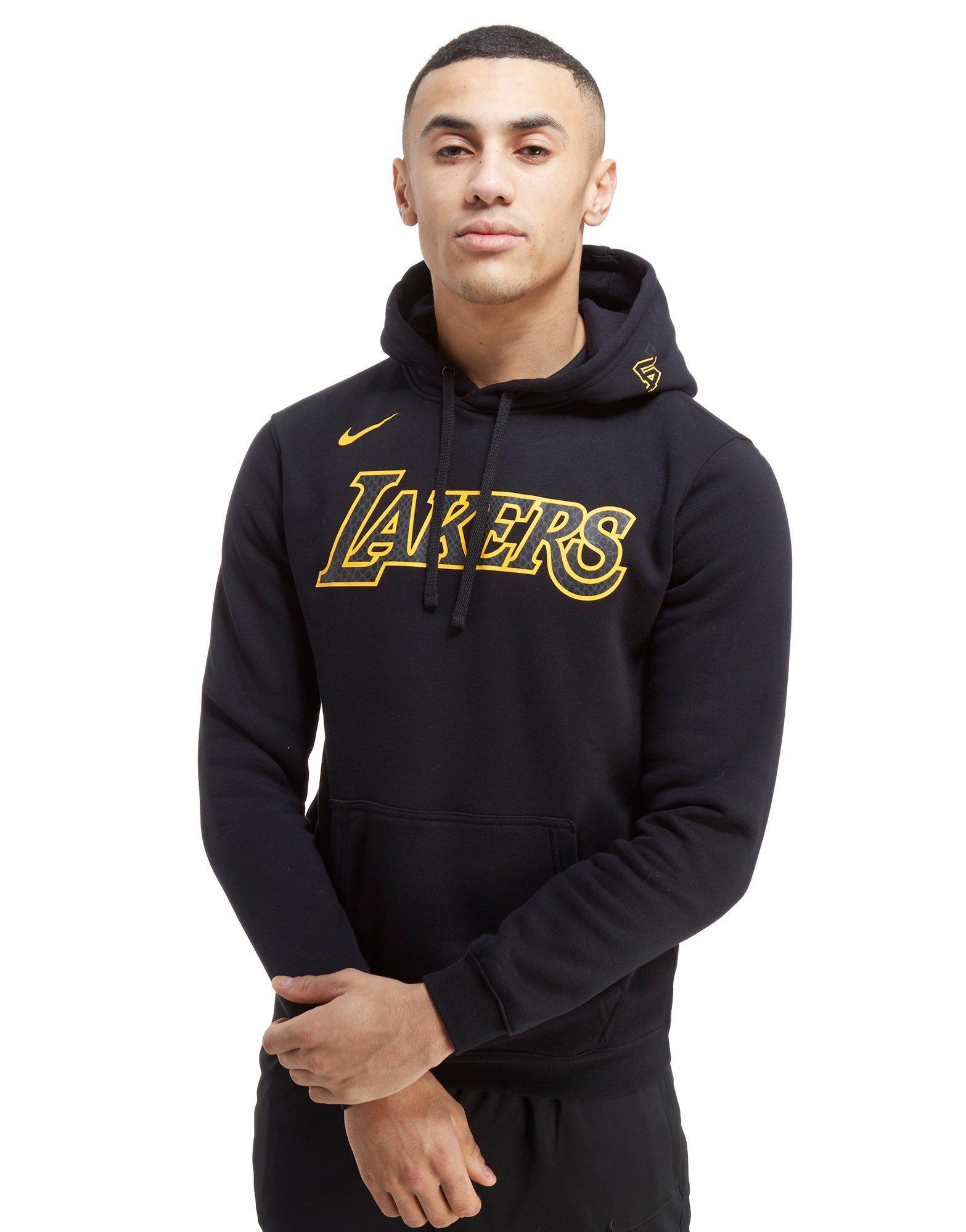 lakers nike hoodie black