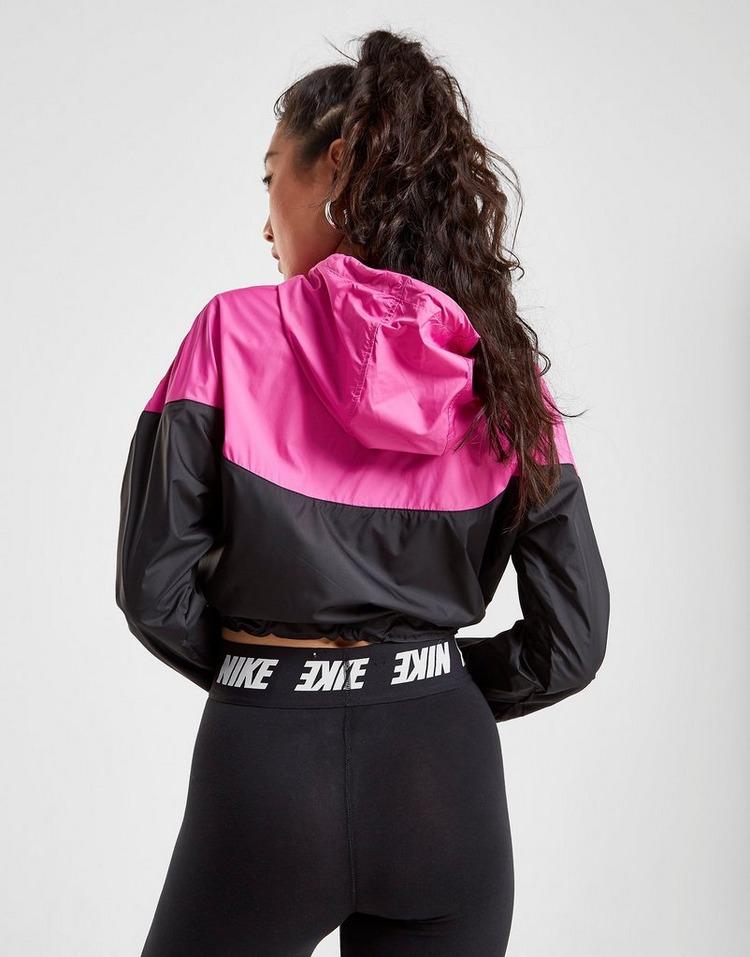 pink and black nike windbreaker jacket