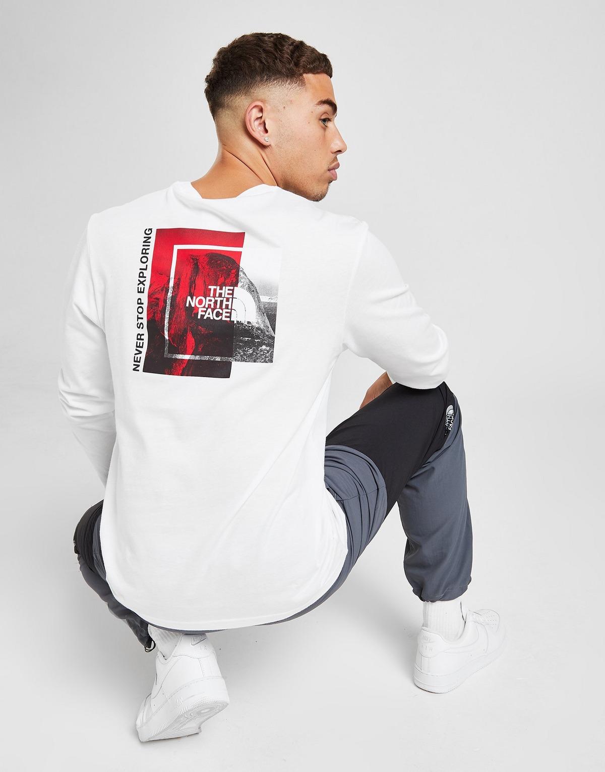 long sleeve white north face top