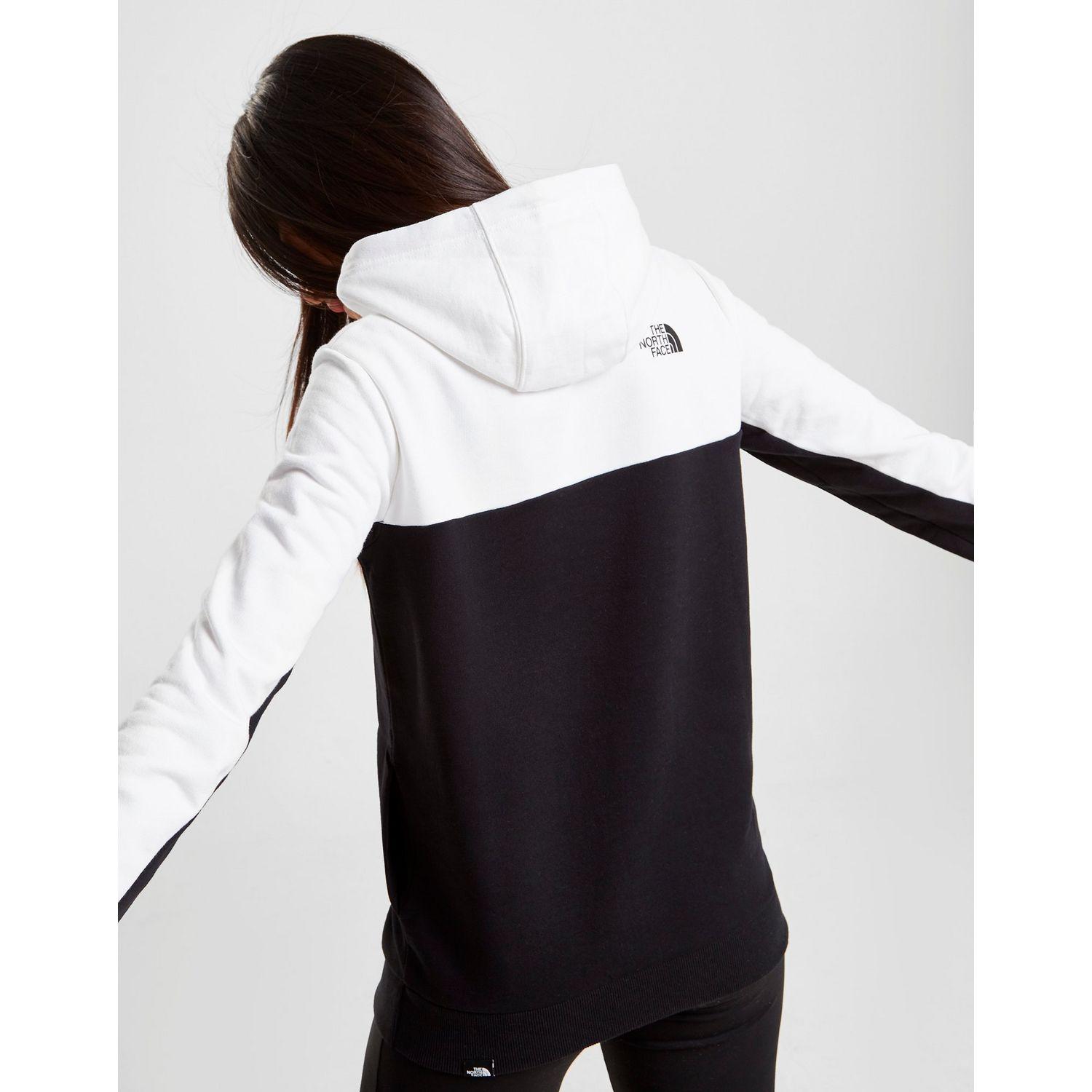 black and white north face hoodie