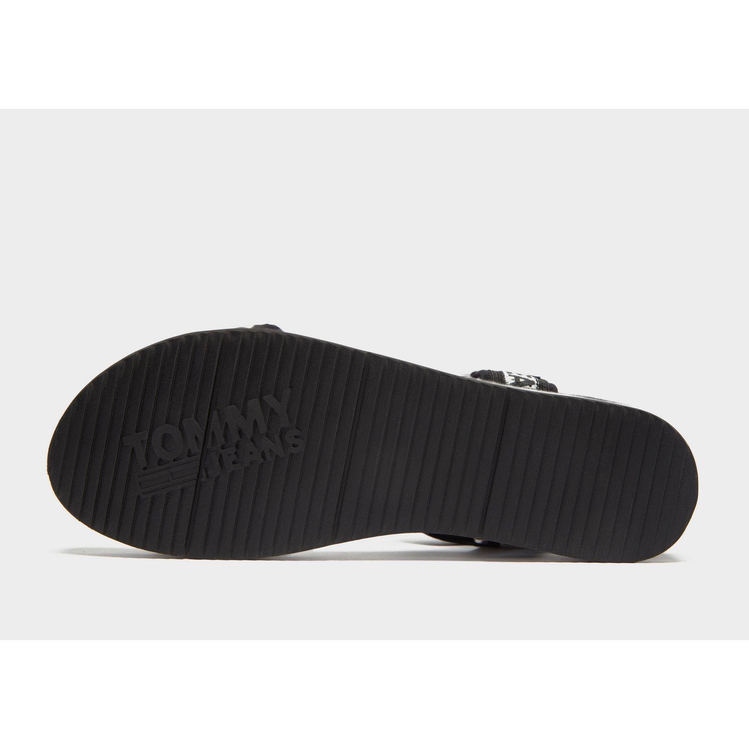 tommy hilfiger black mesh web sporty sandals