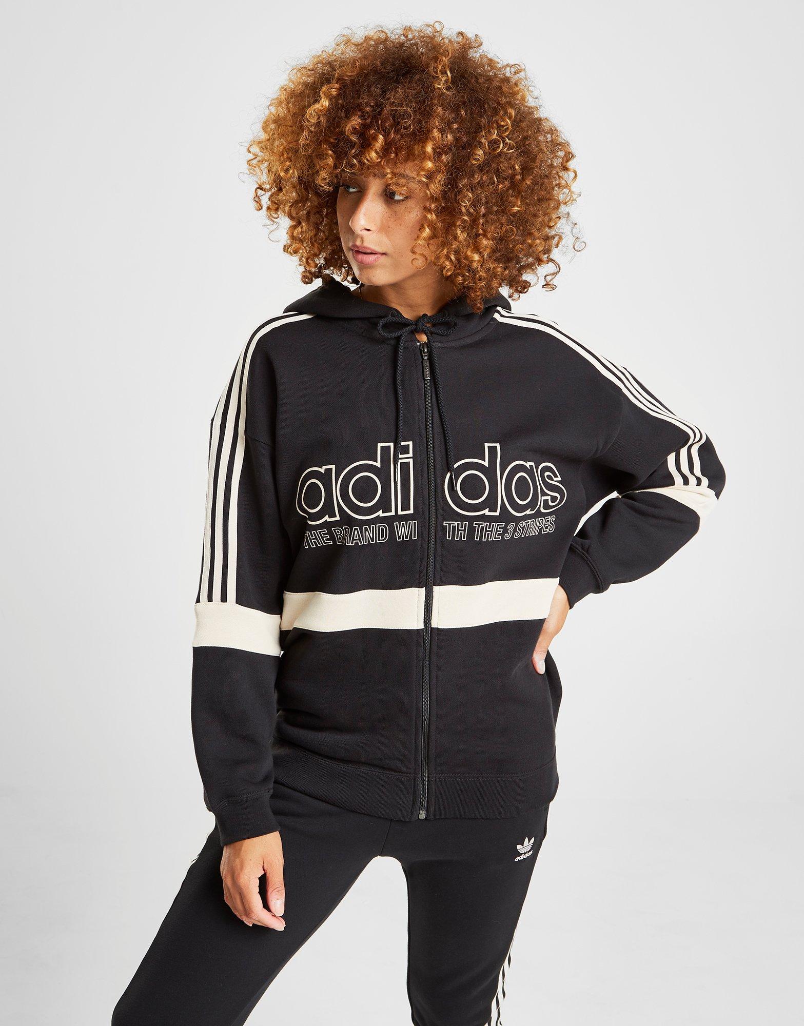 adidas originals linear full zip hoodie