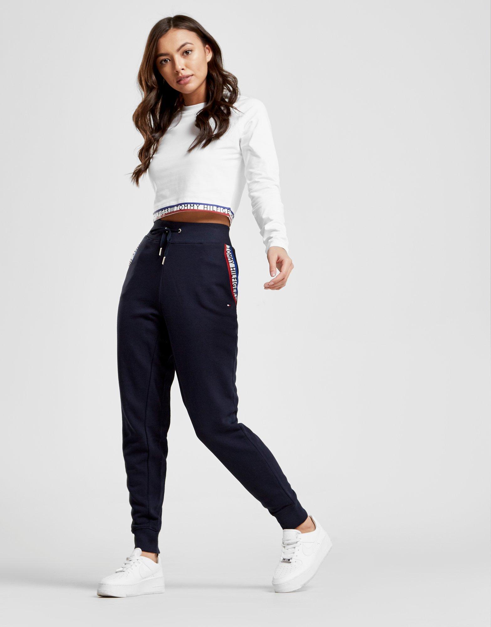 tommy hilfiger crop top long sleeve