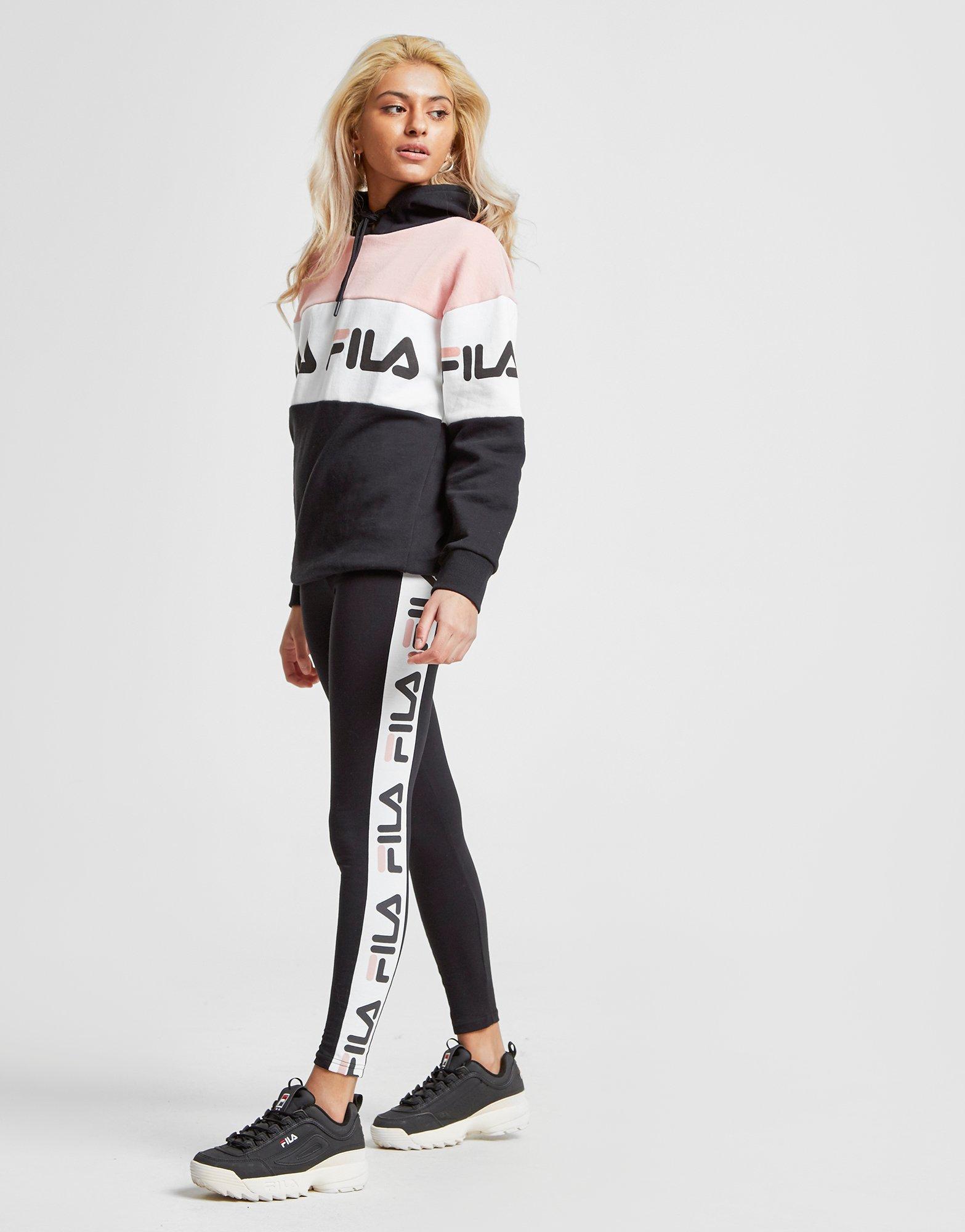 fila panel logo boyfriend hoodie
