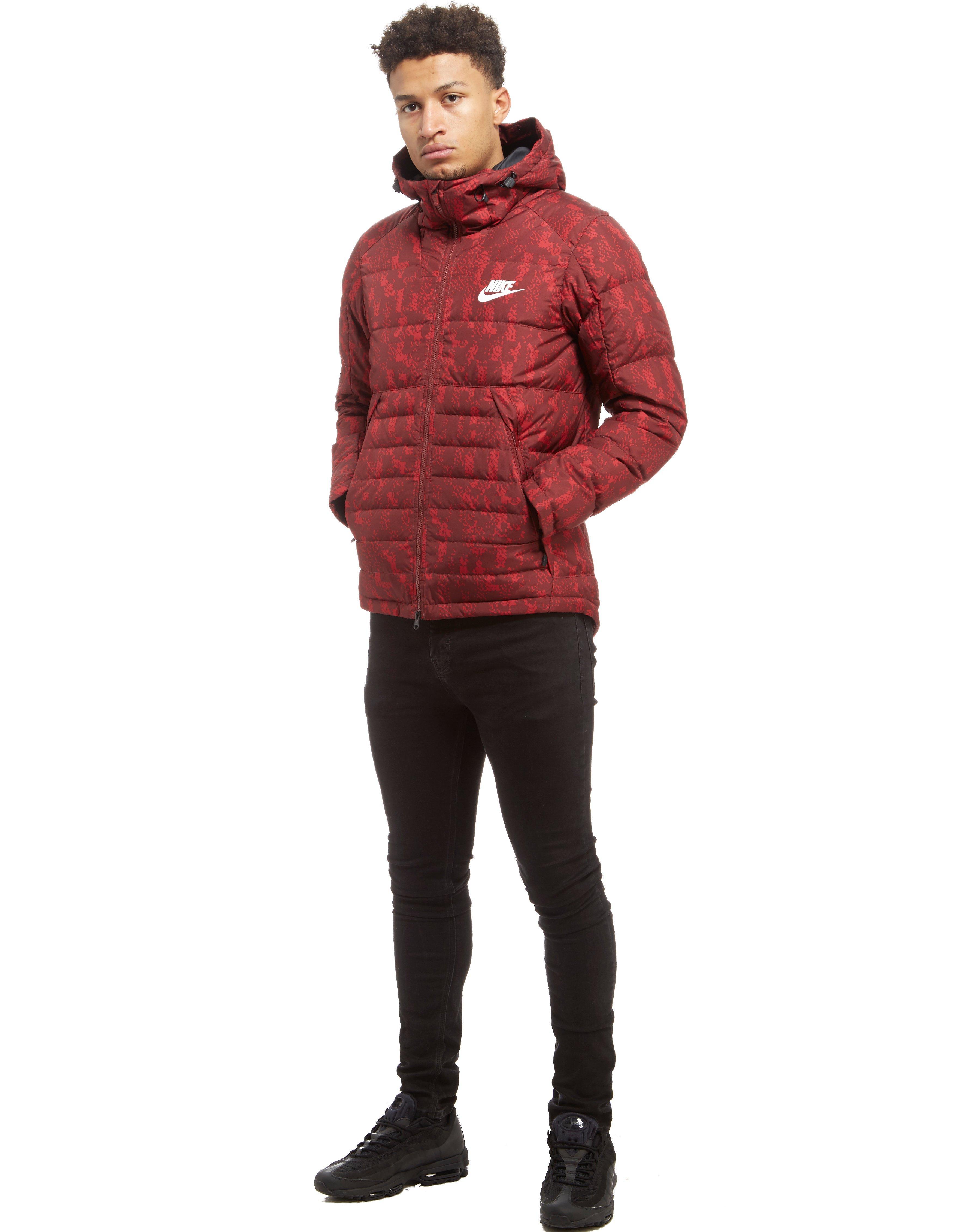 nike down fill jacket red