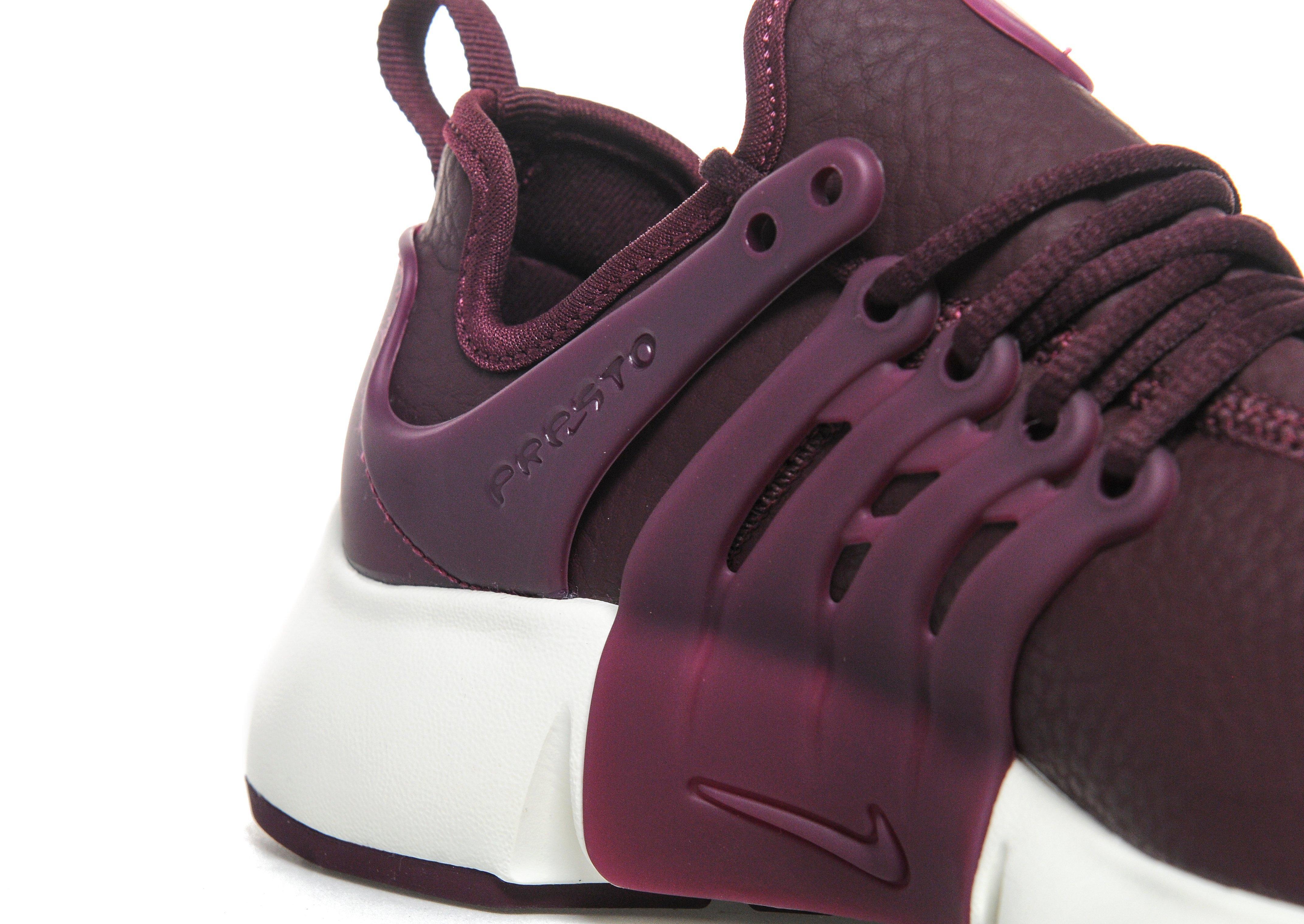 nike air presto burgundy