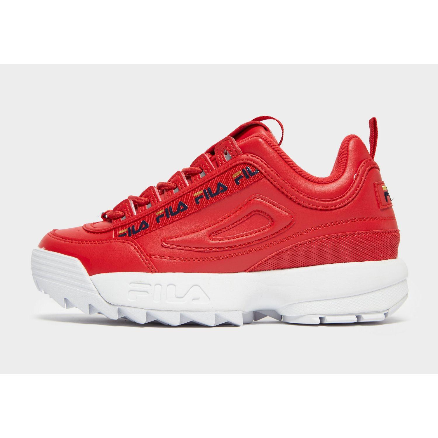 Fila Leather Disruptor Ii in Red/Black (Red) - Lyst