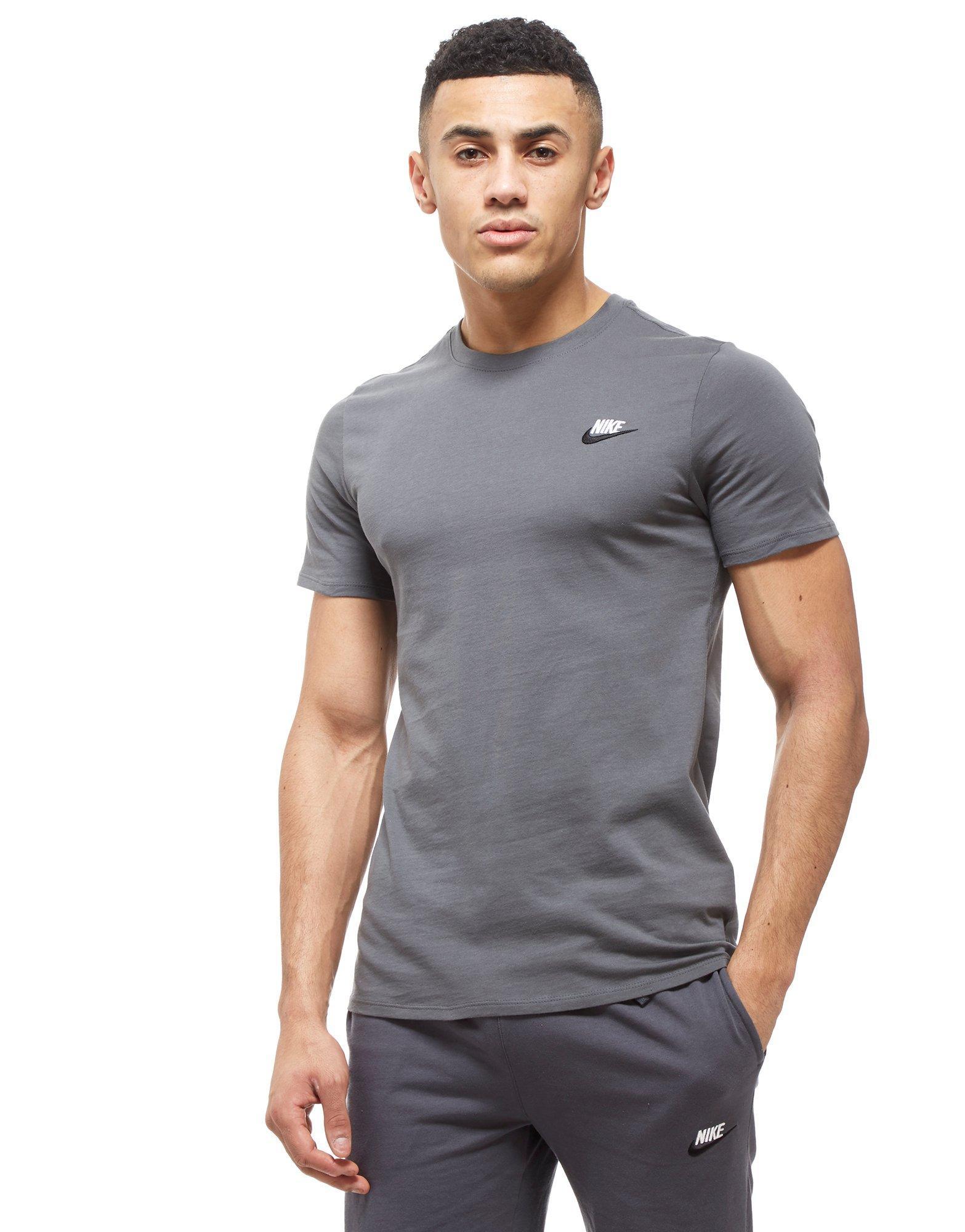 Nike Cotton Core 2 T-shirt in Dark Grey/Black (Gray) for Men - Lyst