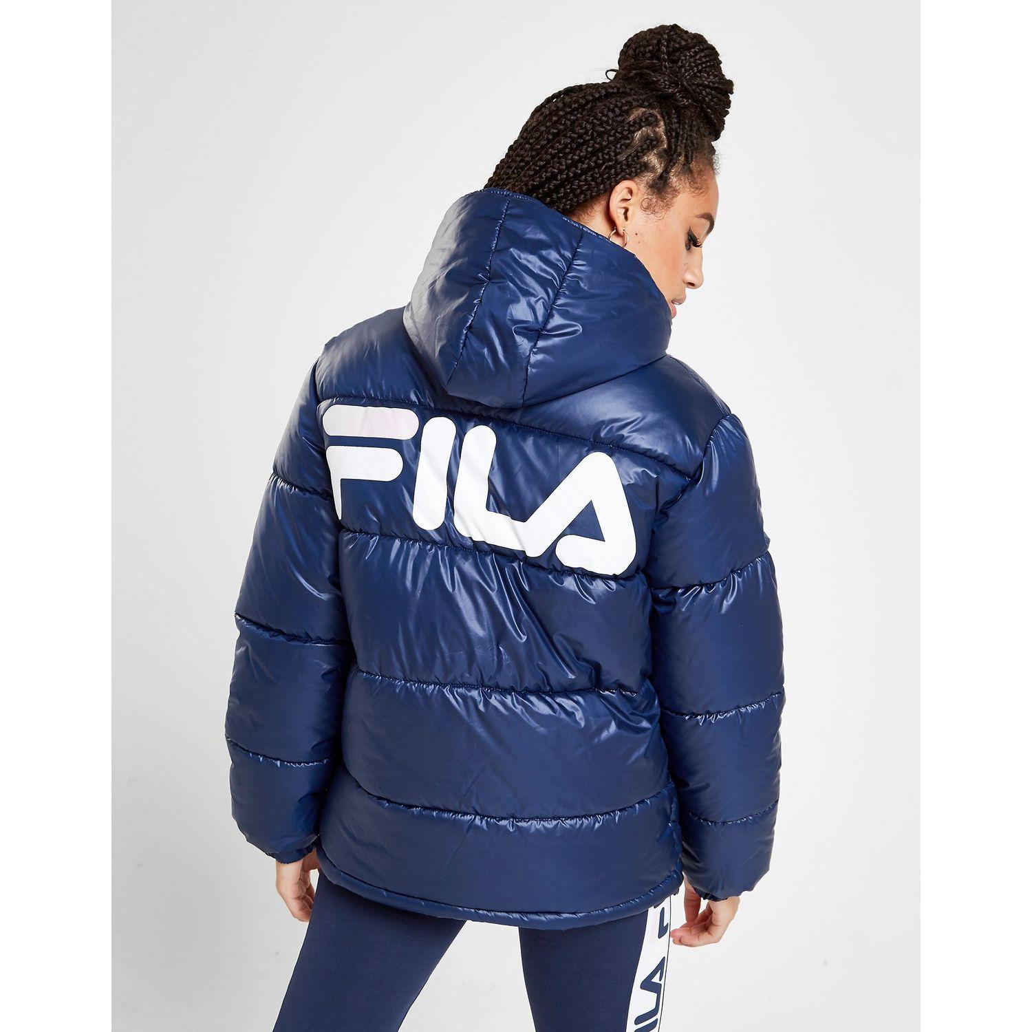 fila padded jacket with logo tape detail