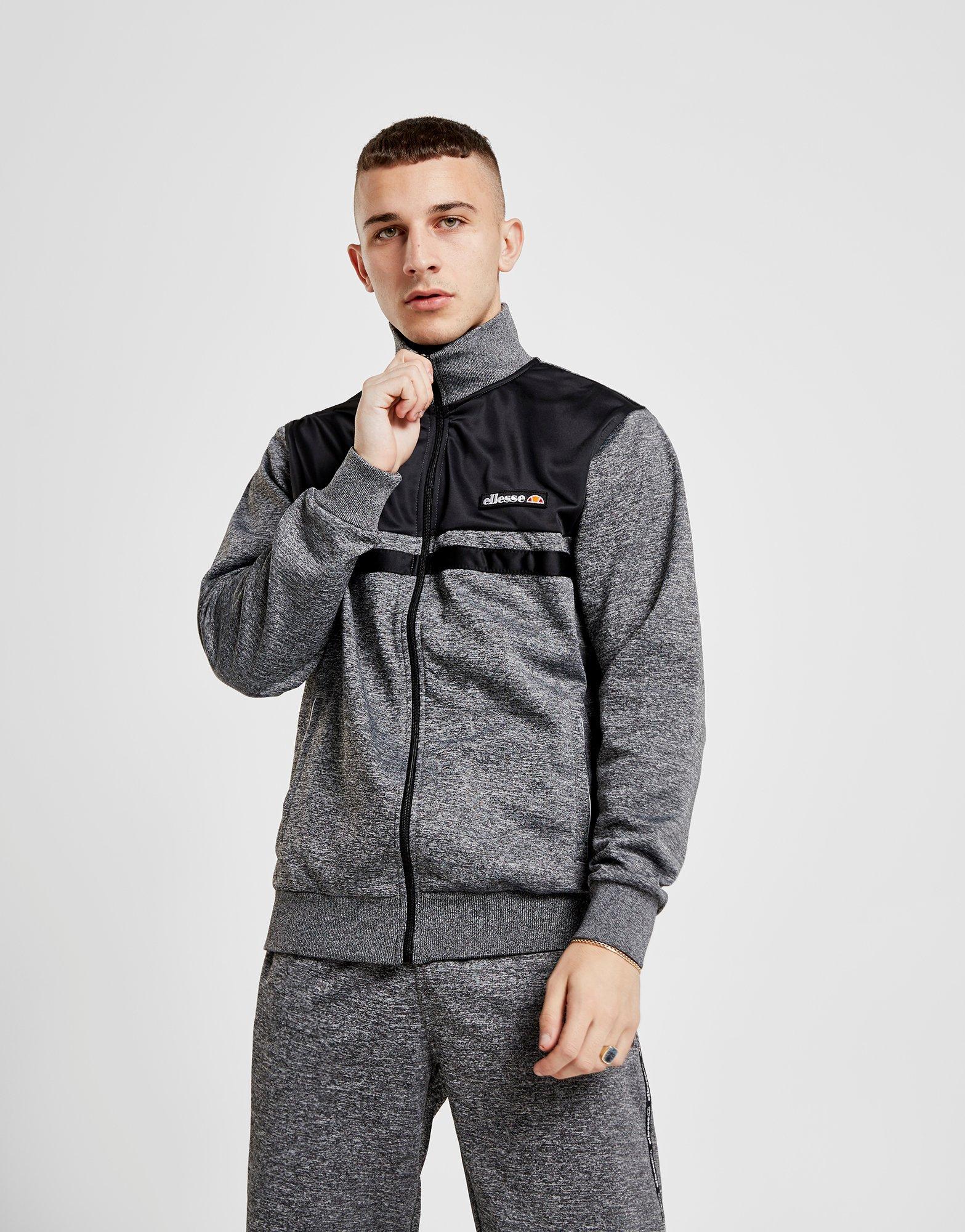 Ellesse Synthetic Lamone Tape Poly Track Top in Grey/Black (Gray) for ...
