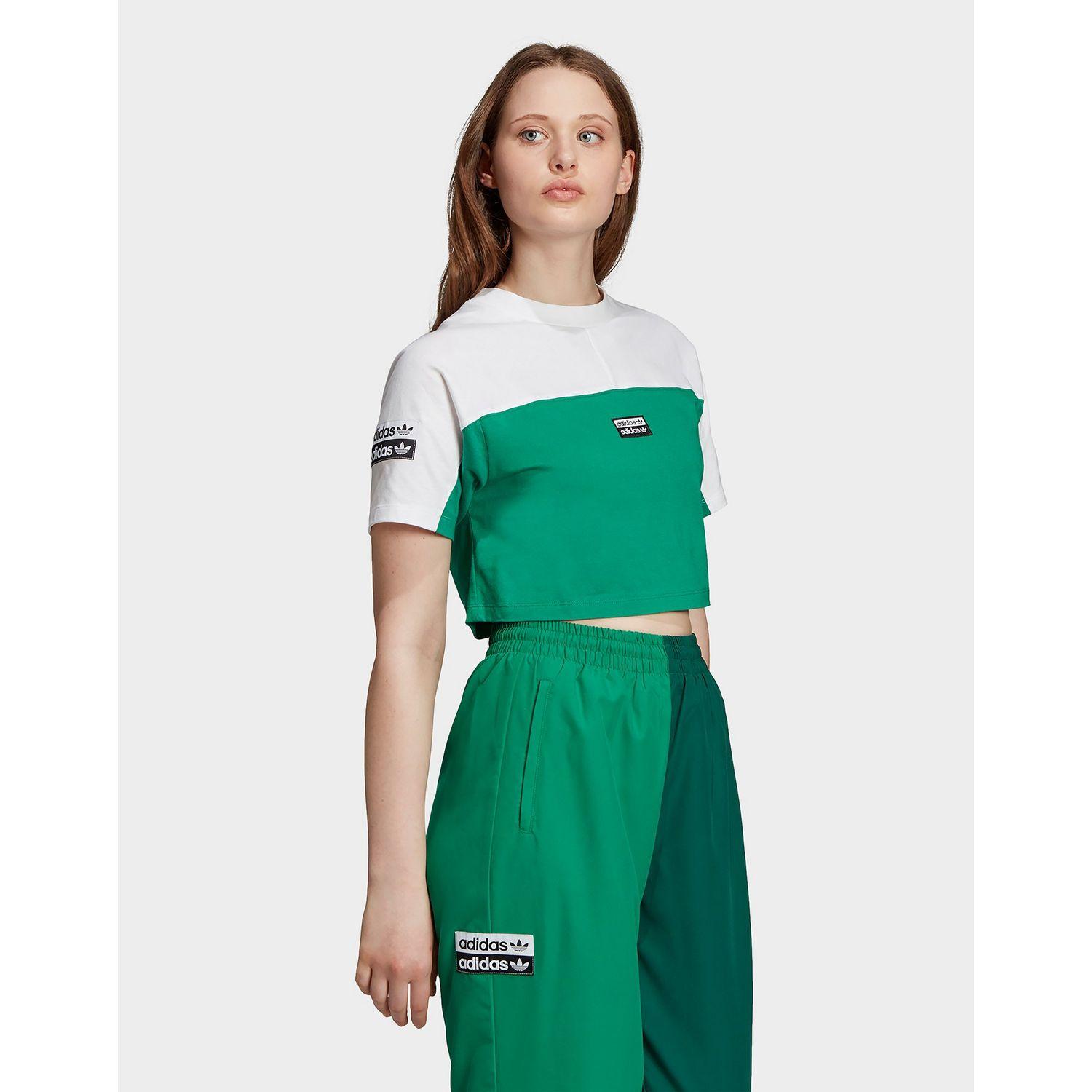 adidas crop top green