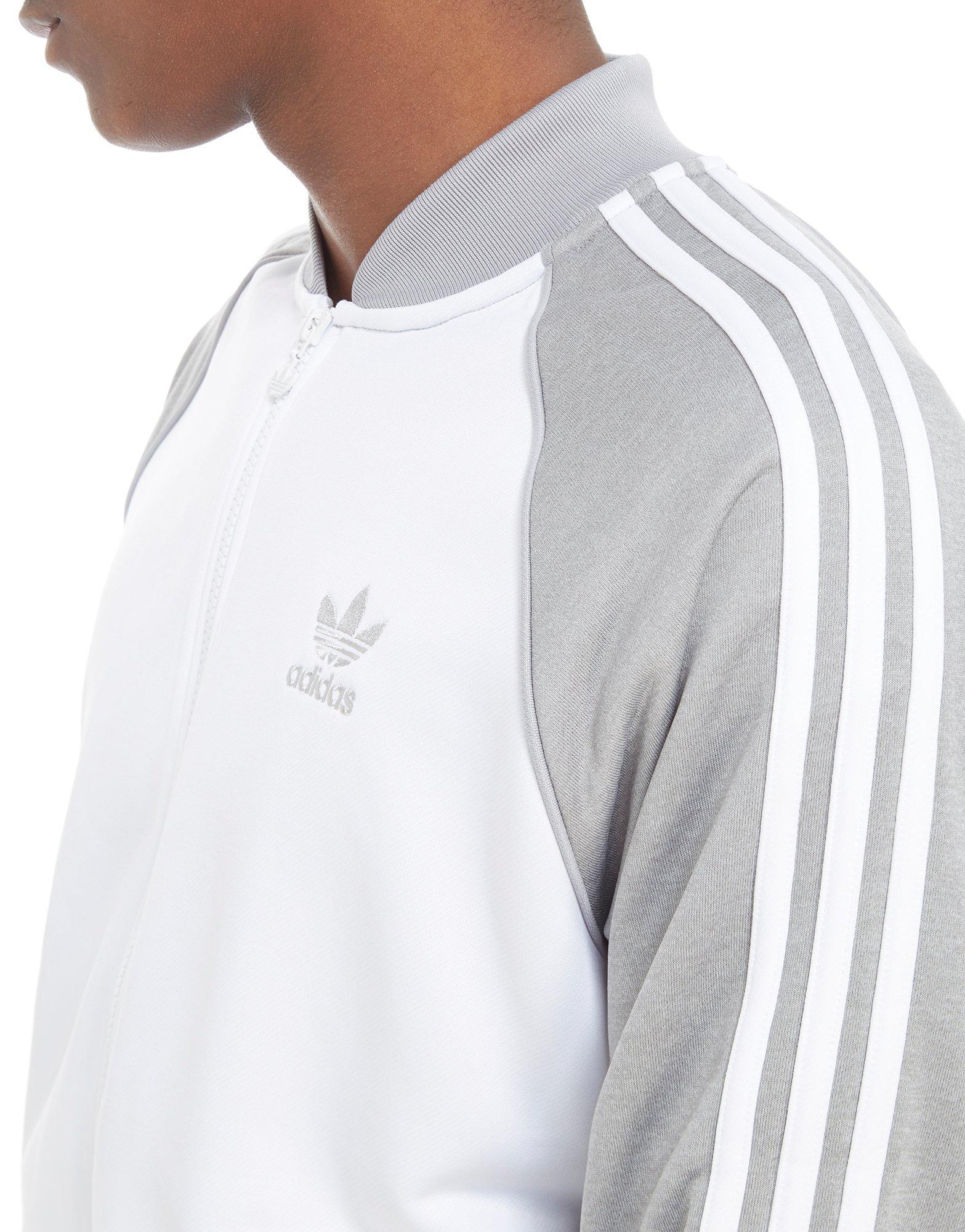 adidas originals superstar track top grey