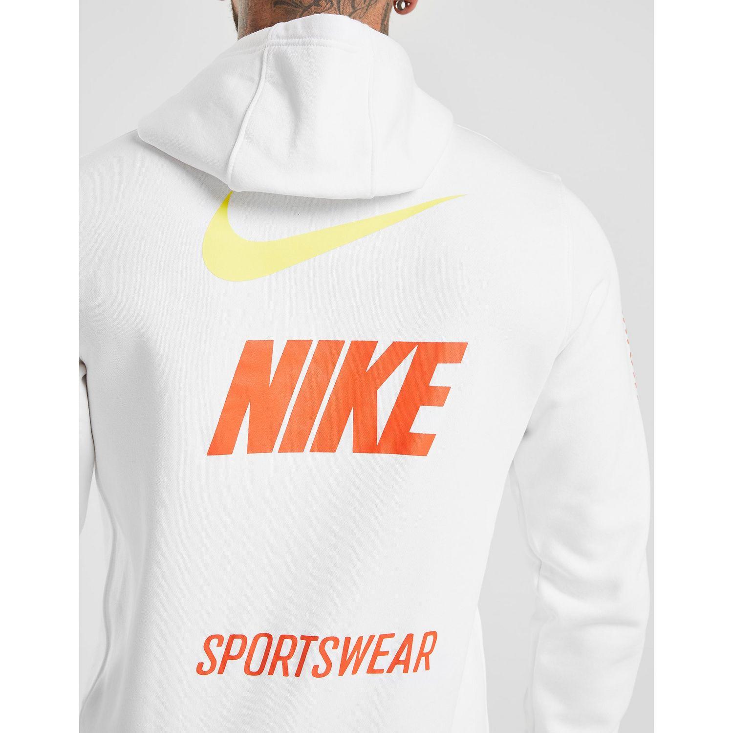 Nike Cotton Overbrand Overhead Hoodie in White/Orange/Yellow (White) for  Men - Lyst
