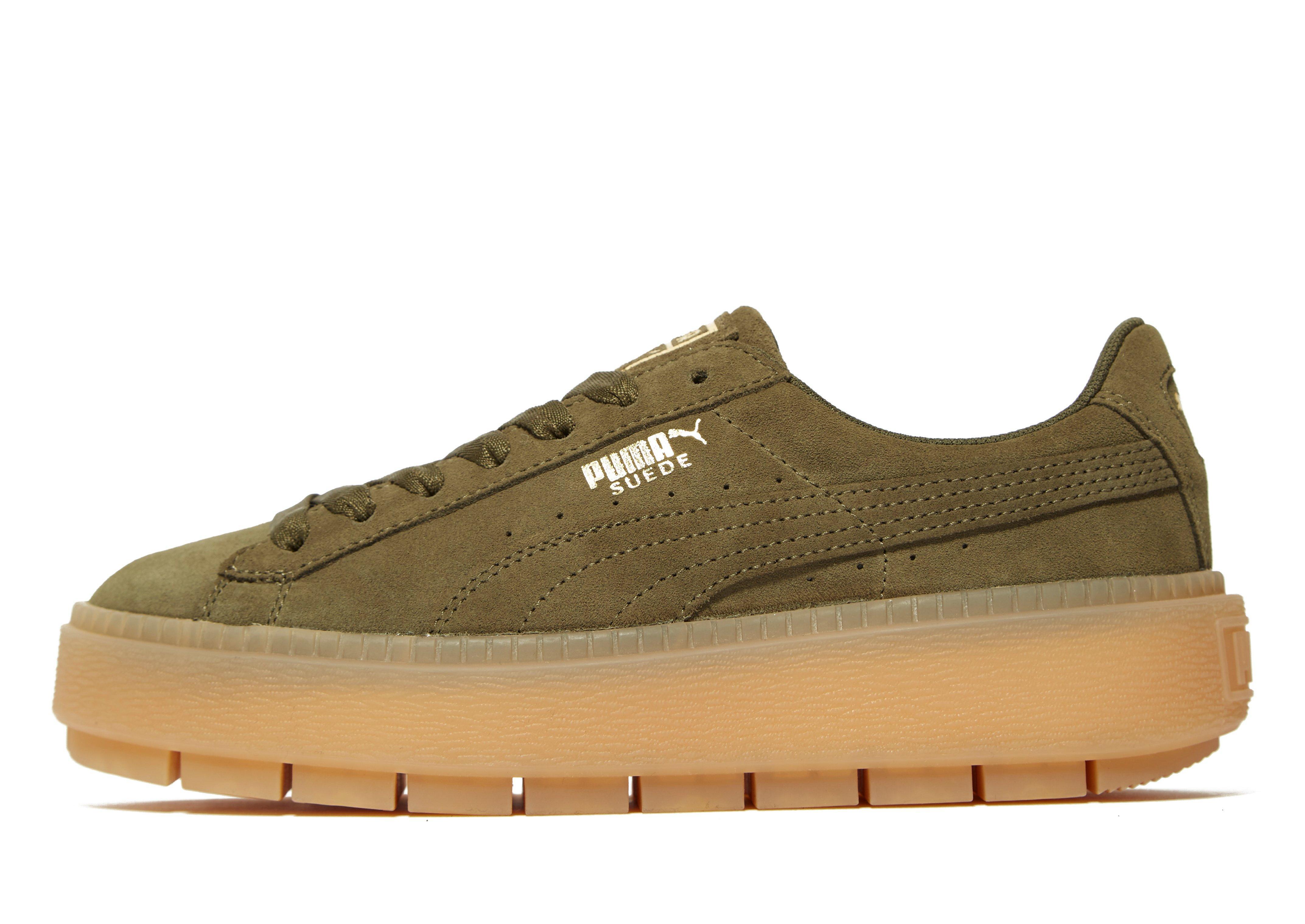 puma green platform shoes