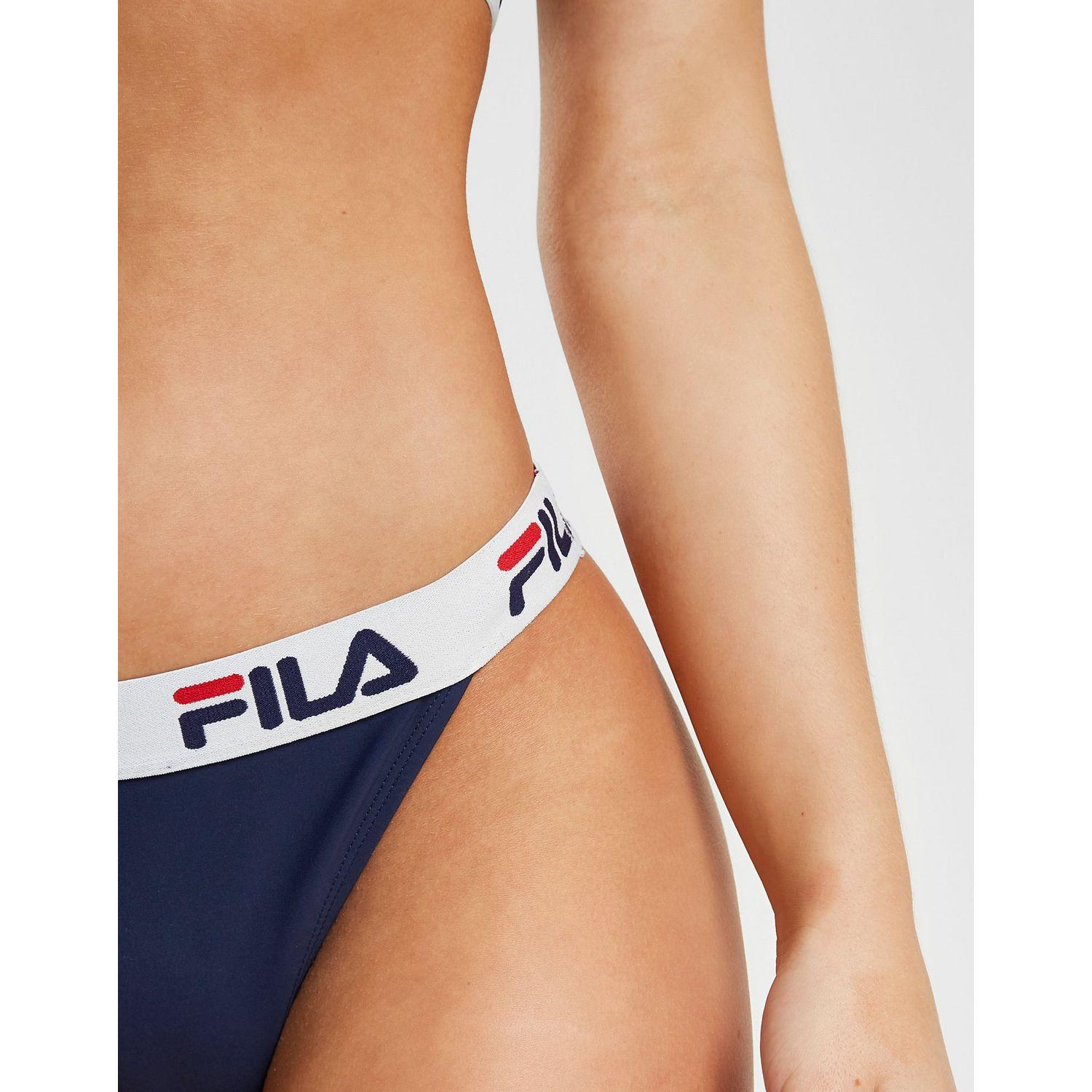 fila tape logo bikini bottoms