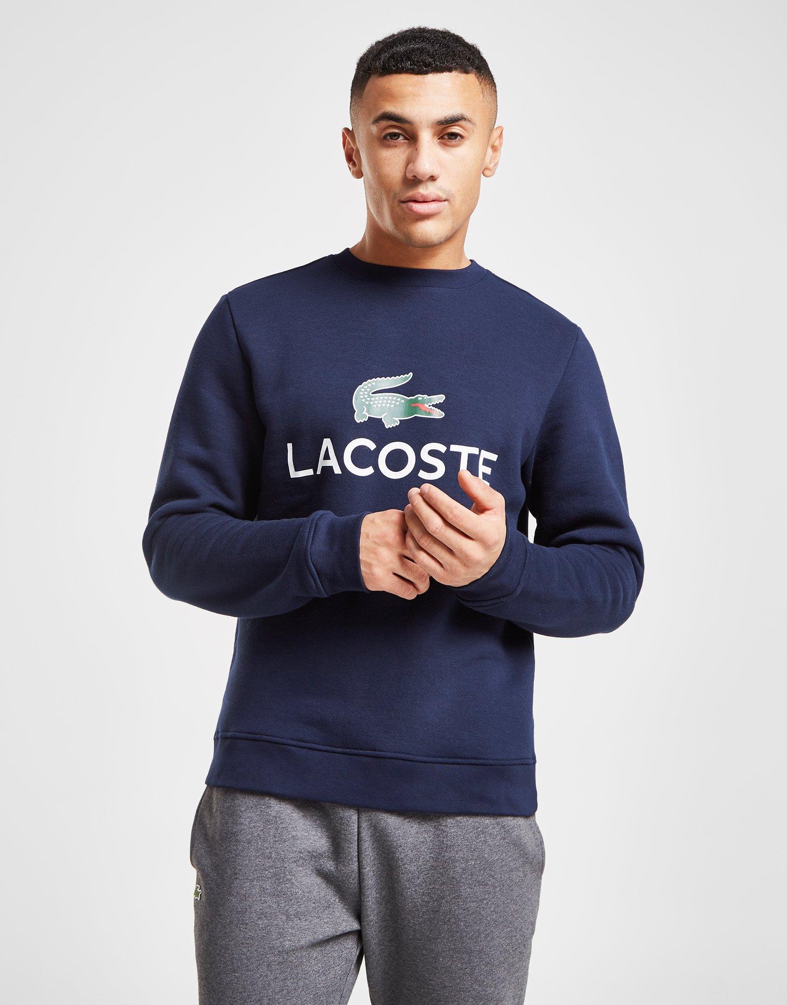 lacoste logo crew sweatshirt