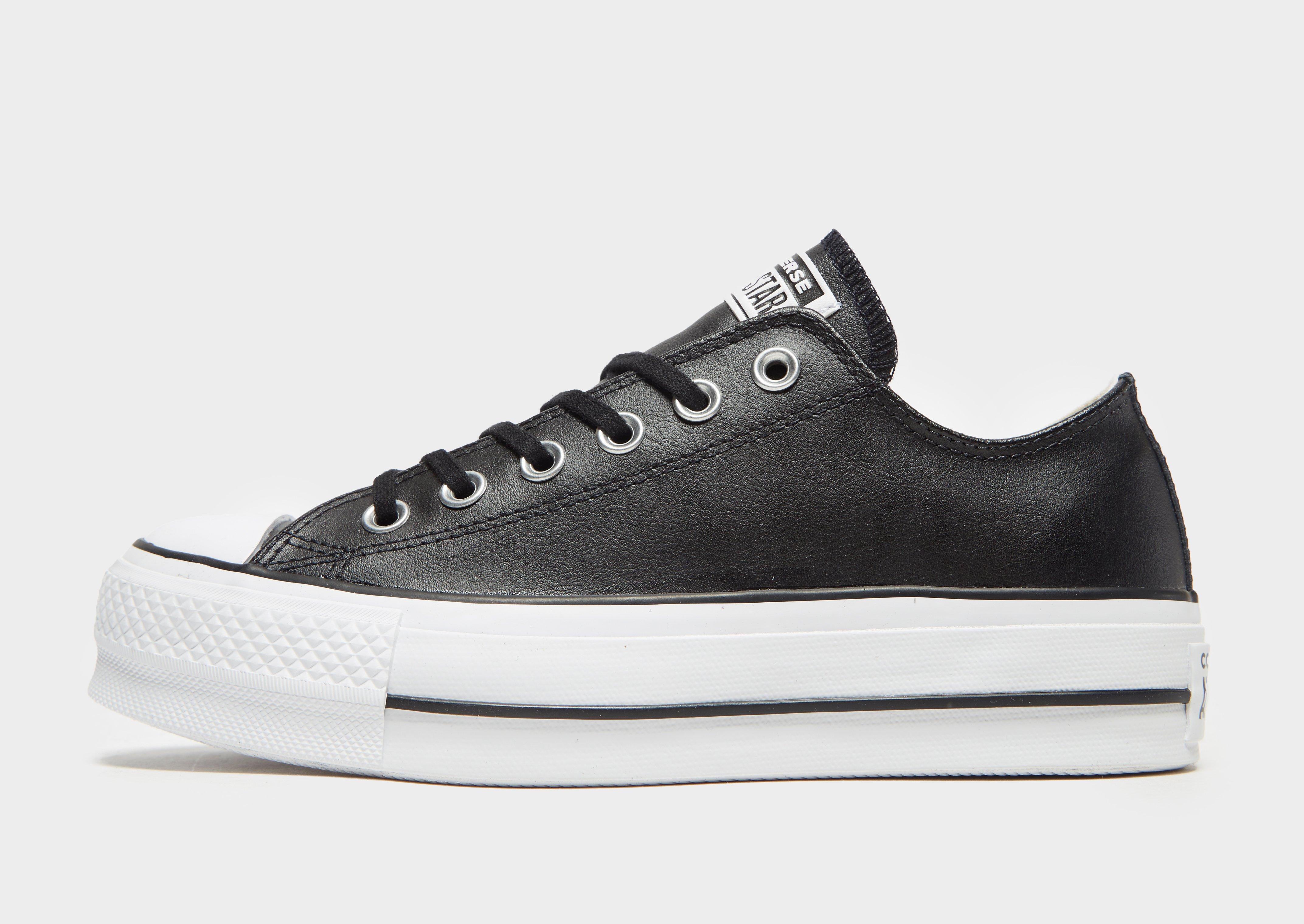 converse all star ox leather black