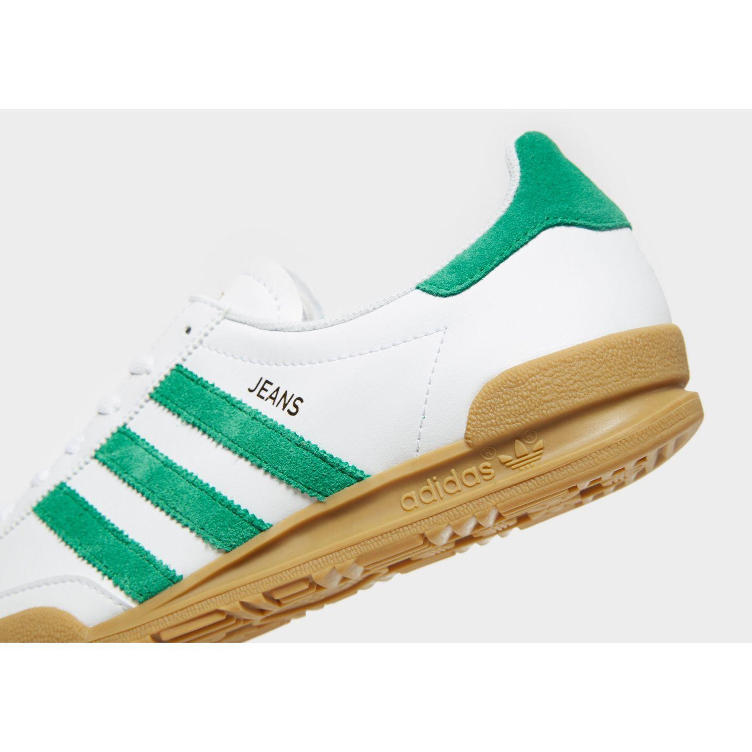 adidas jeans white and green