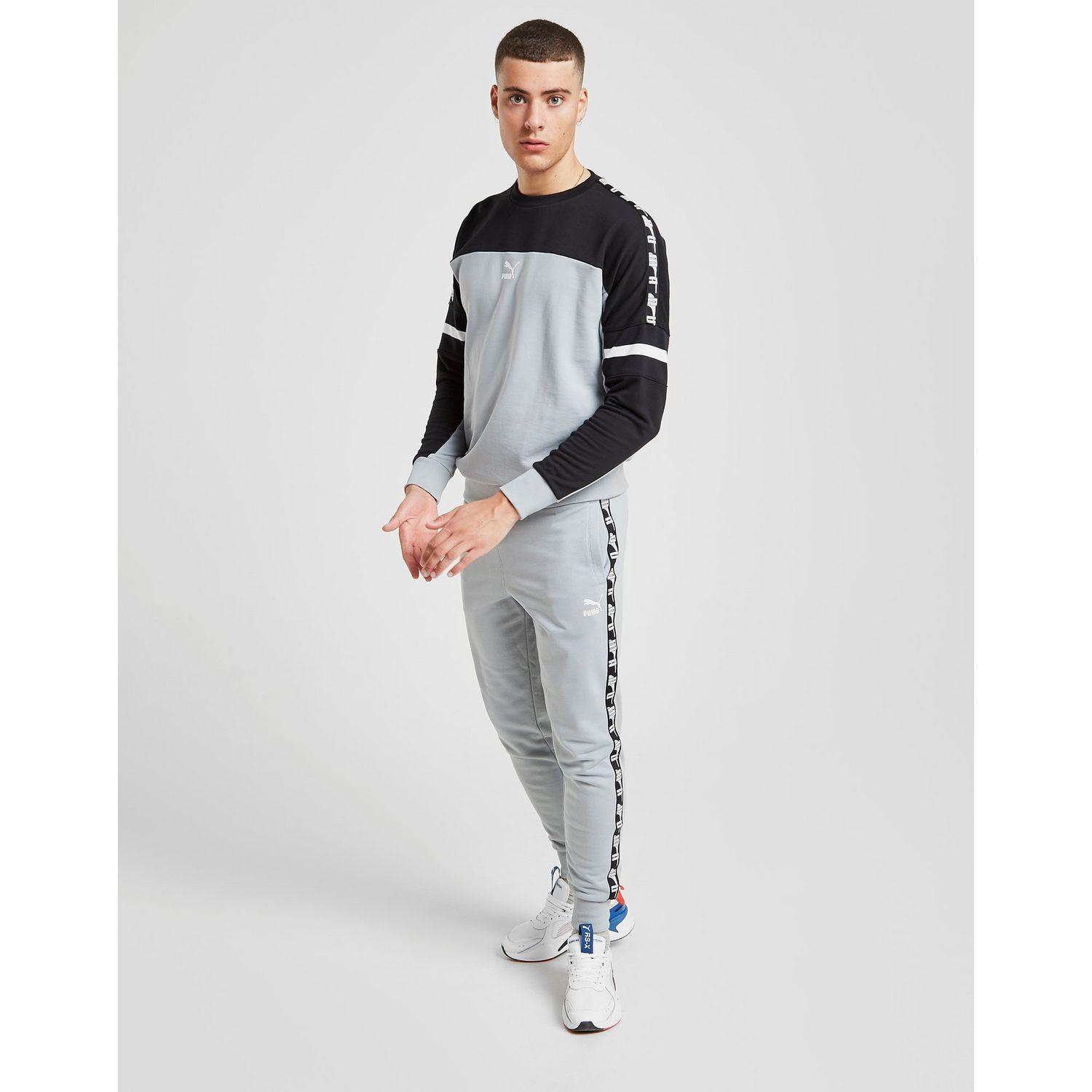 puma grey joggers mens