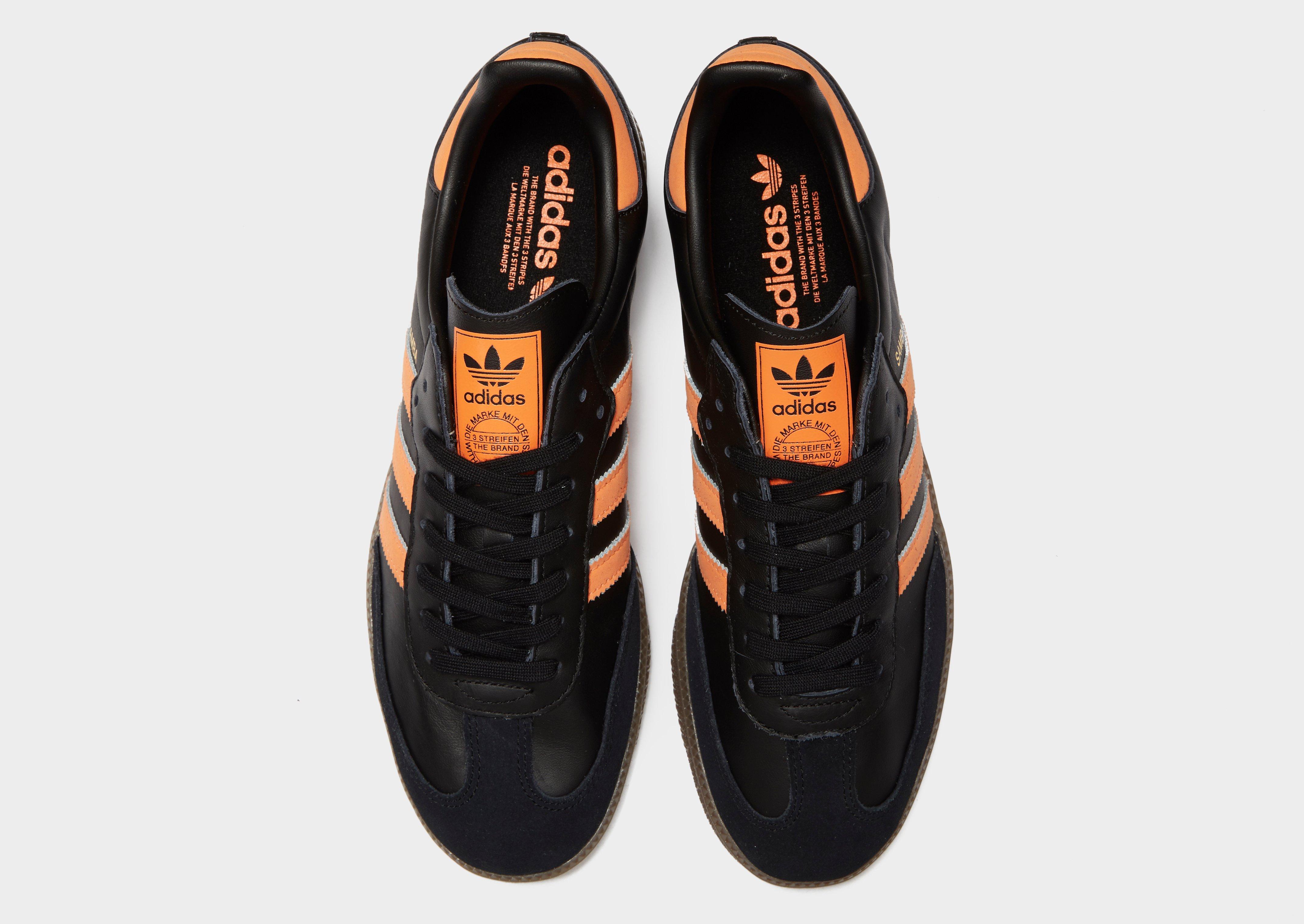 Adidas Originals Leather Samba Og In Black Orange Black For Men Lyst
