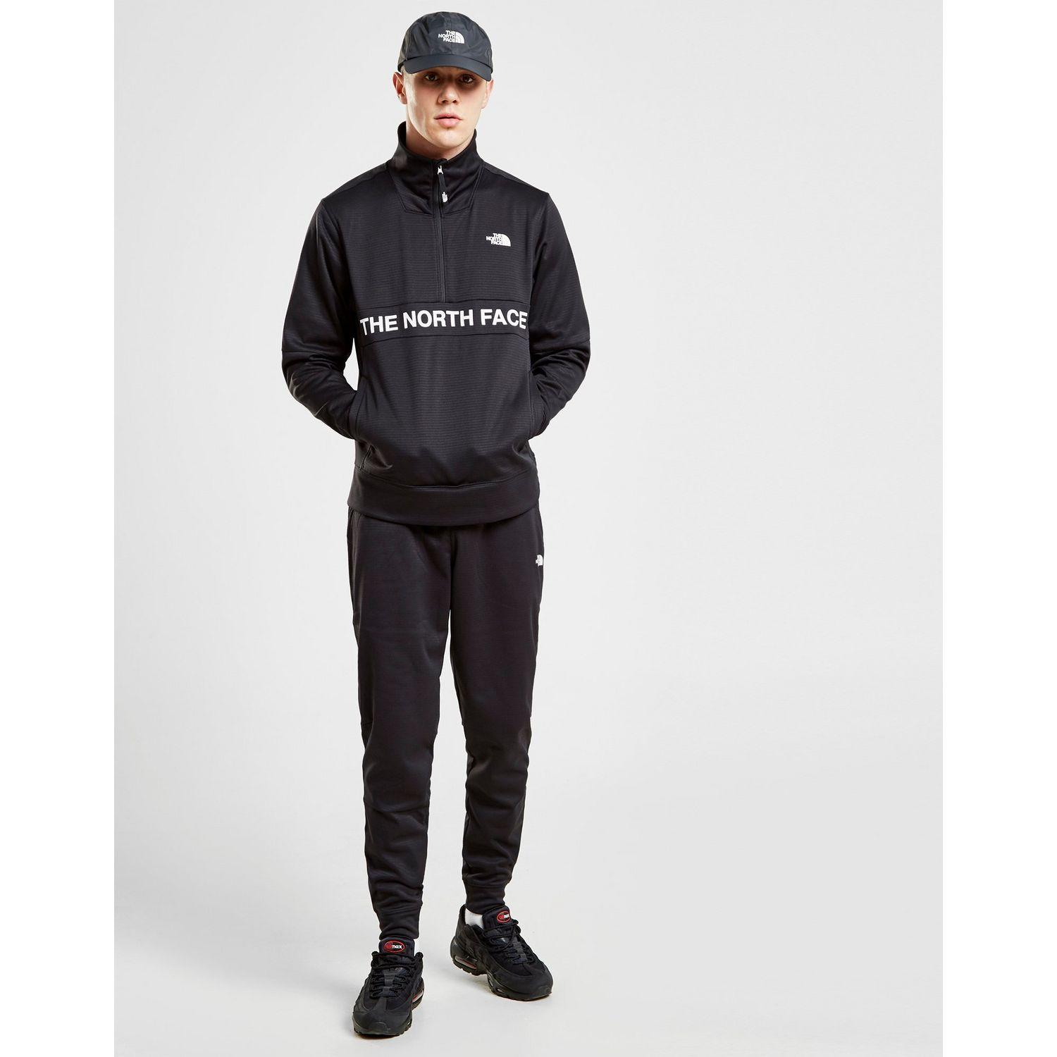 the north face tracksuit black