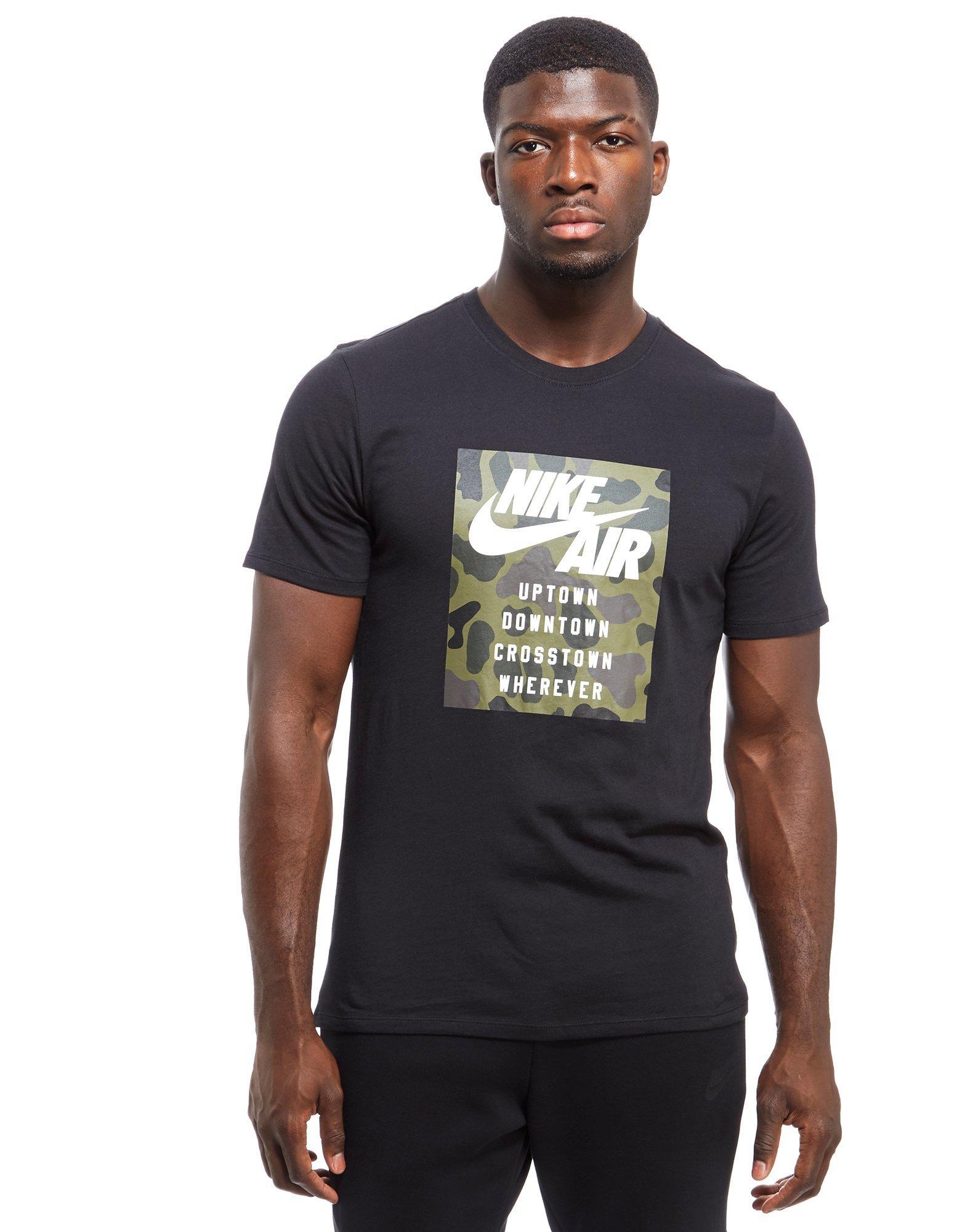Nike Cotton Air Camo Infill Tshirt in Black for Men Lyst