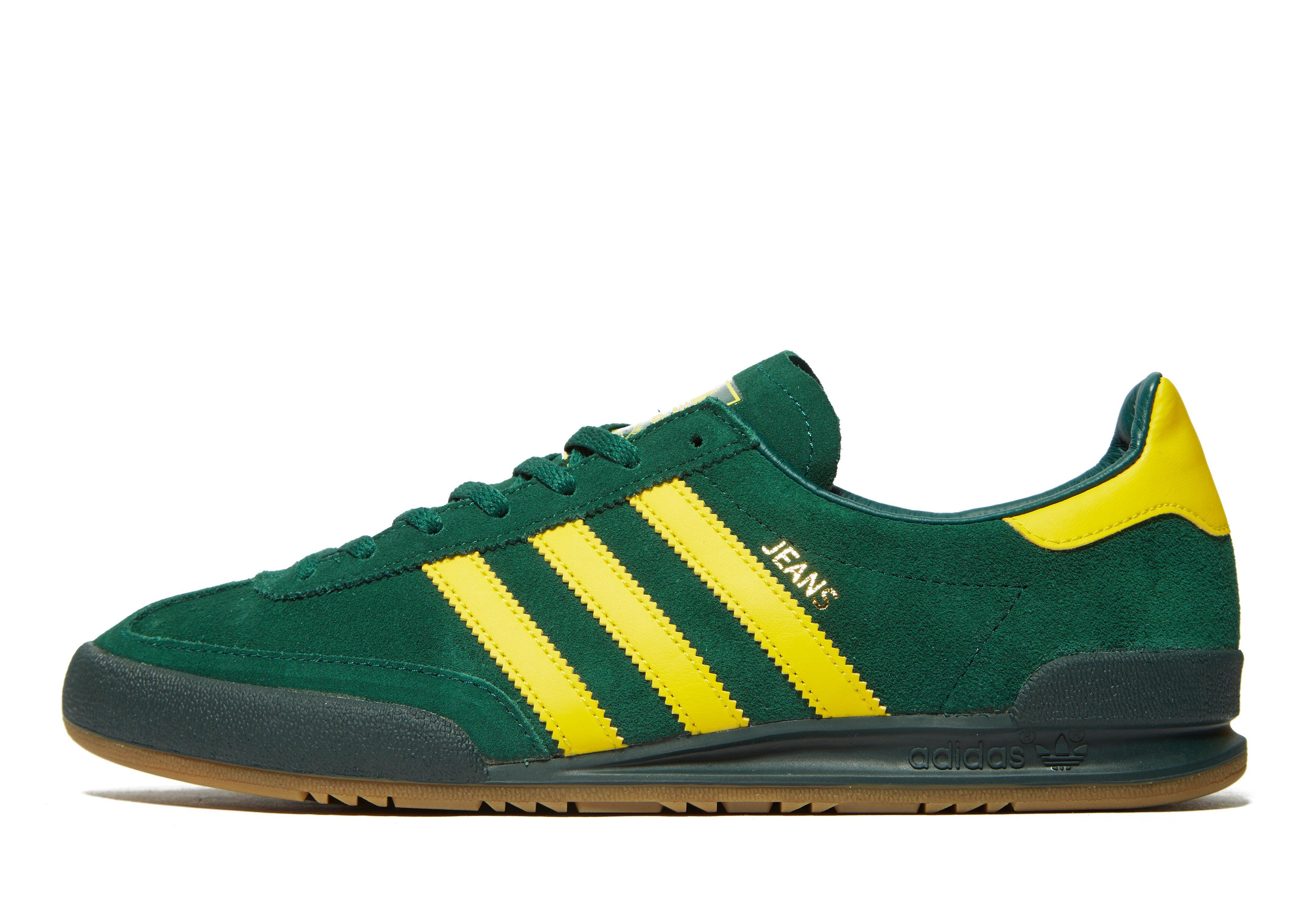 adidas jeans green and yellow