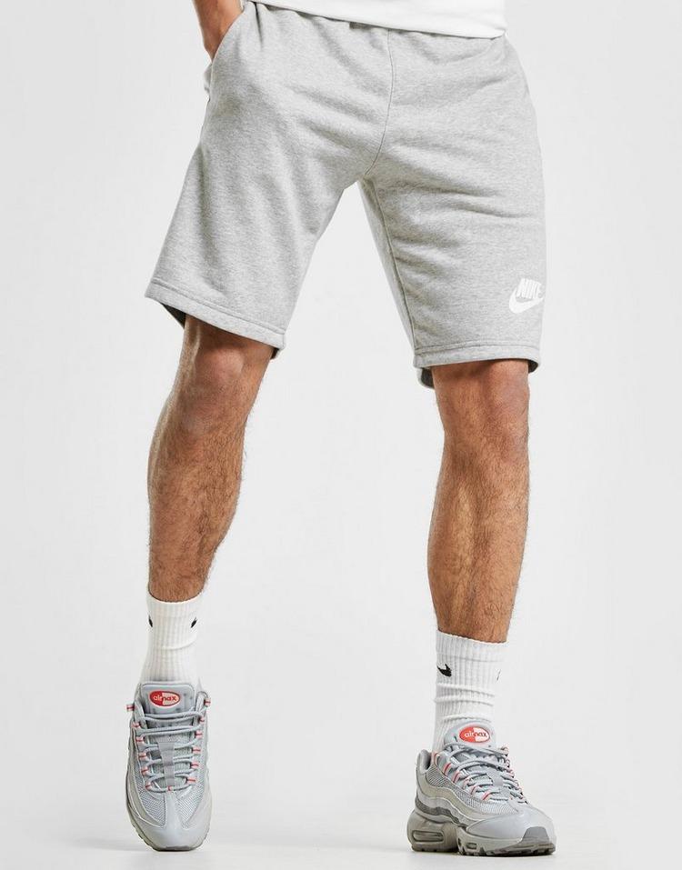 Nike Hybrid Fleece Shorts in Grey/White 