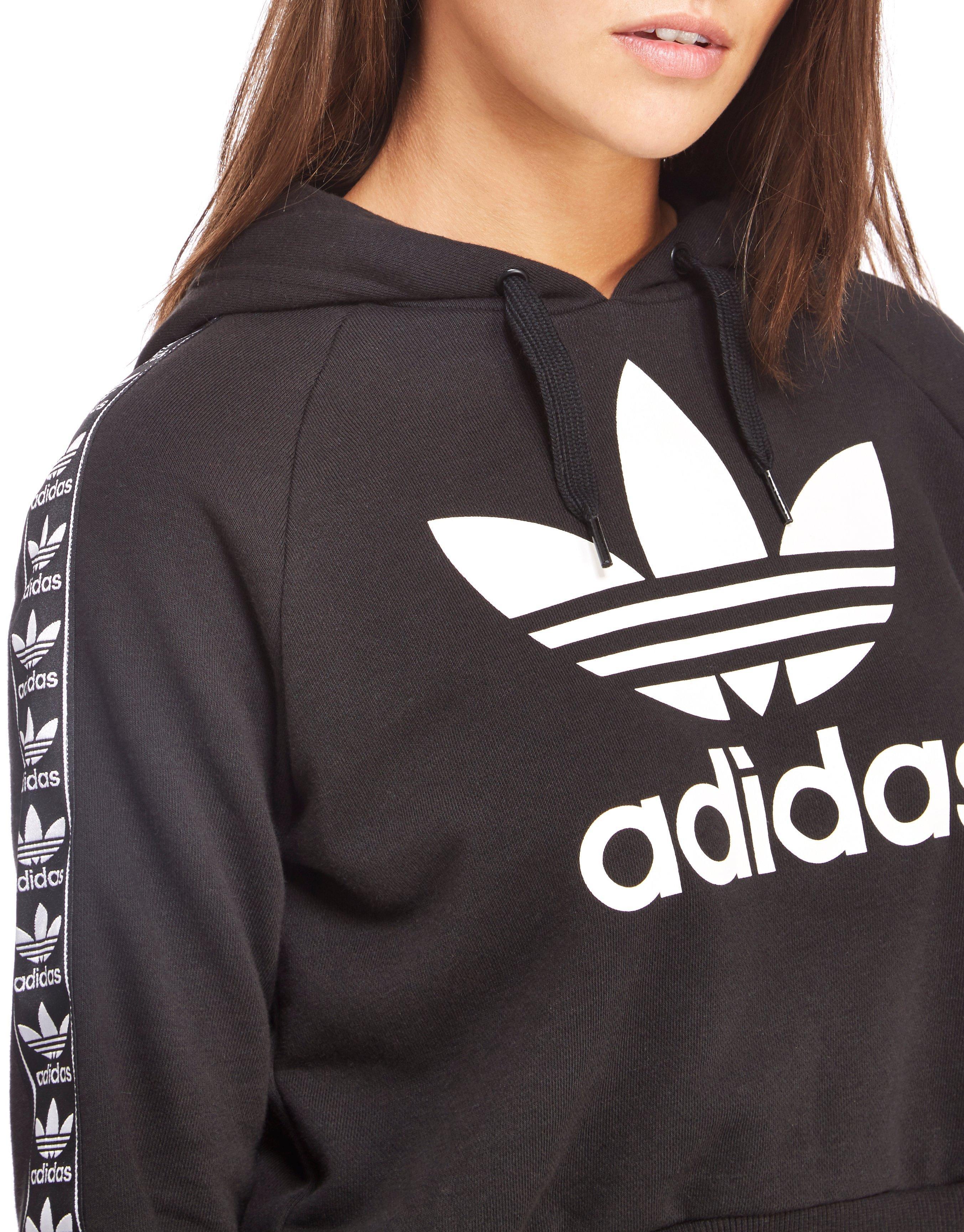 adidas tape crop hoodie