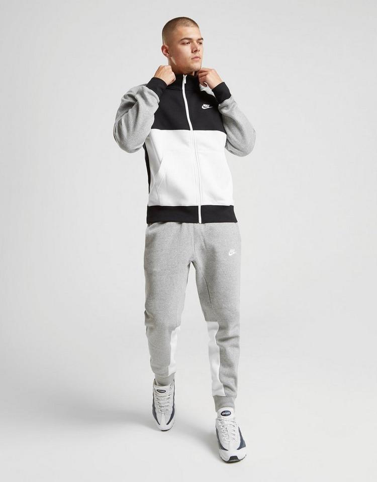 nike tracksuit grey and white