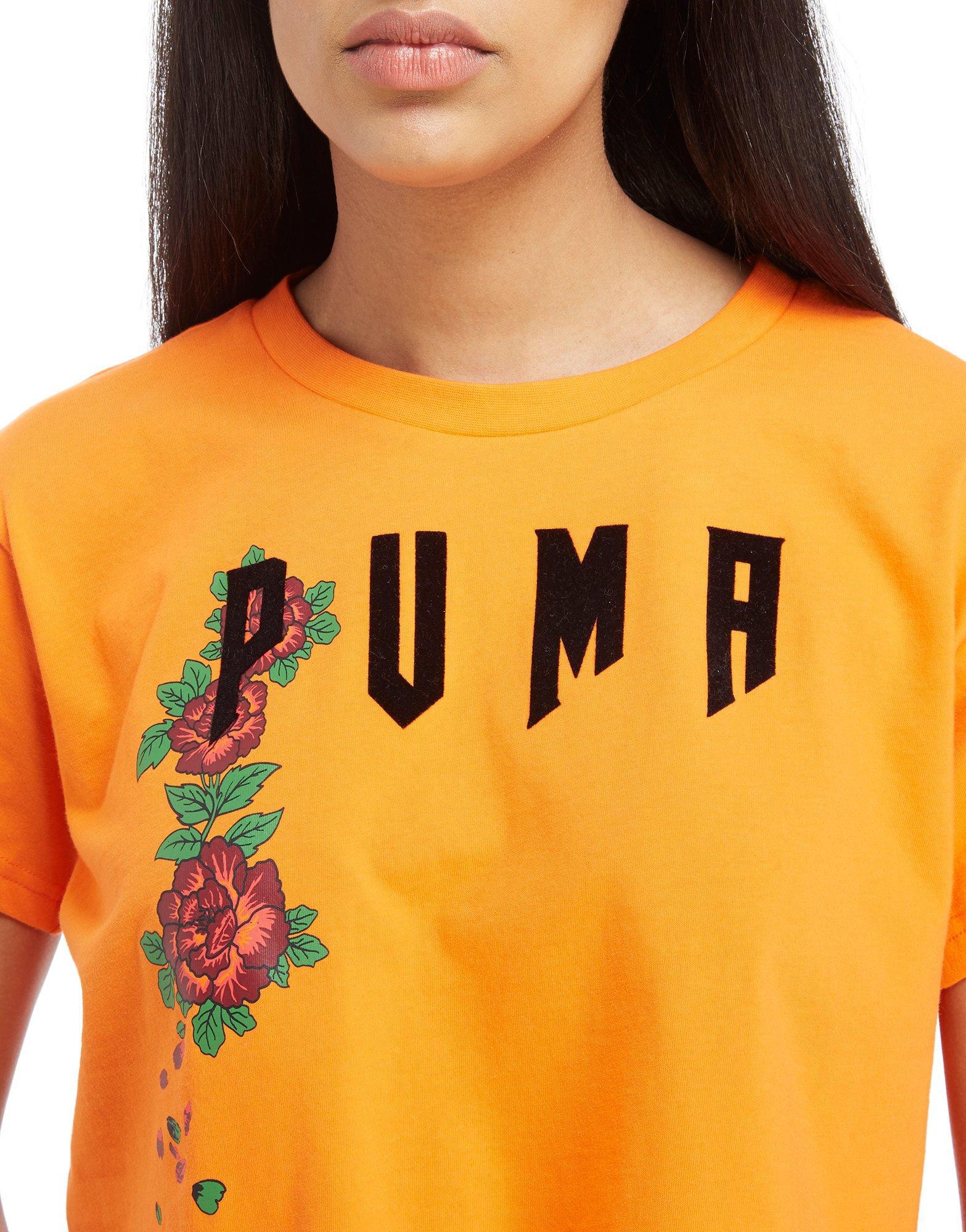 Puma gothic floral crop top Clearance